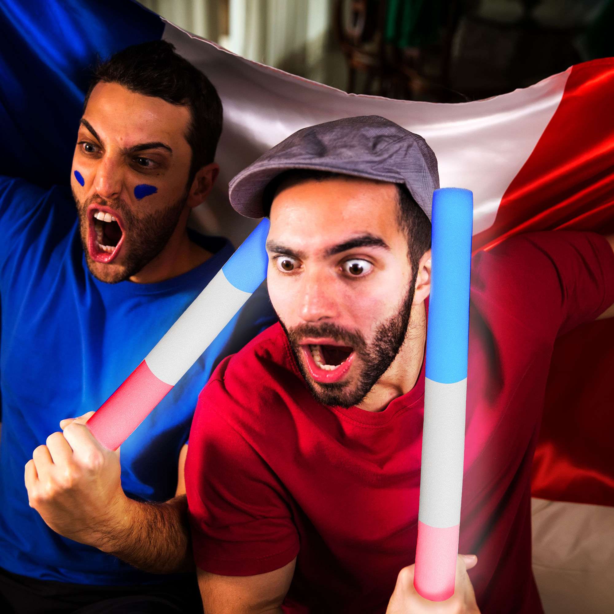 3 bâtons lumineux supporter de l'équipe de France
