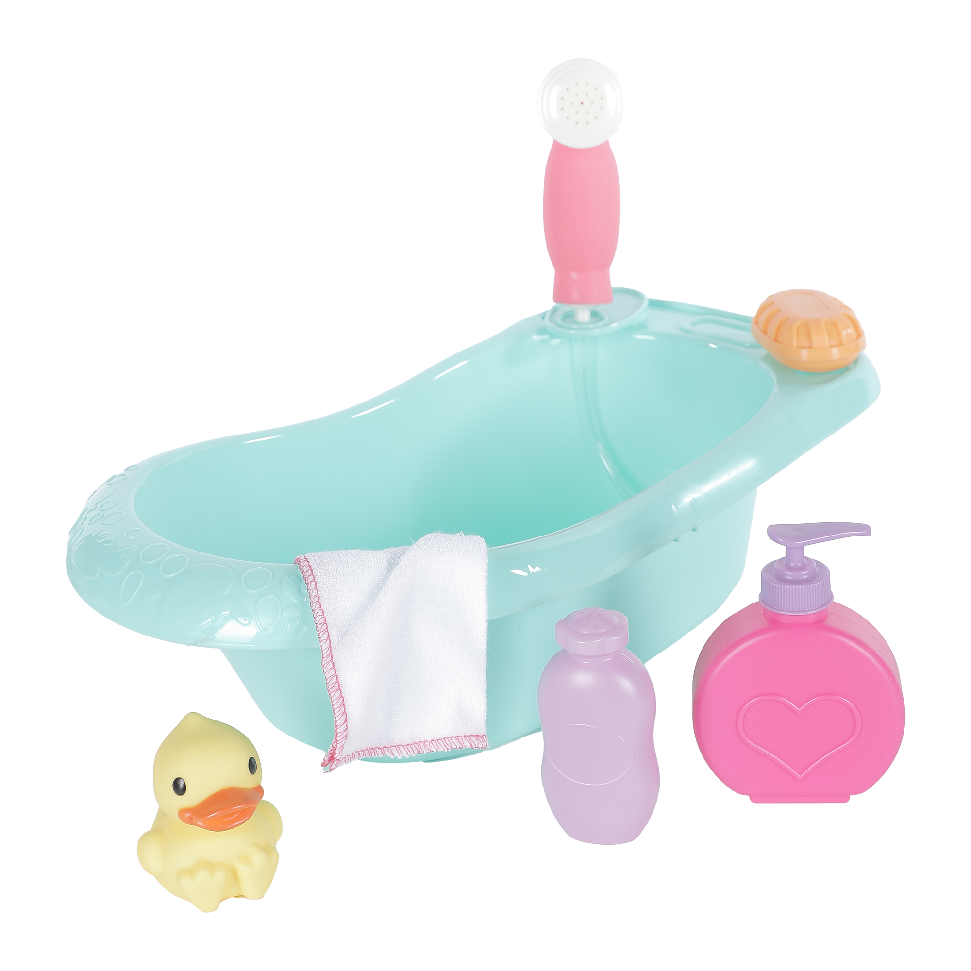 Baignoire et accessoires pour poupon