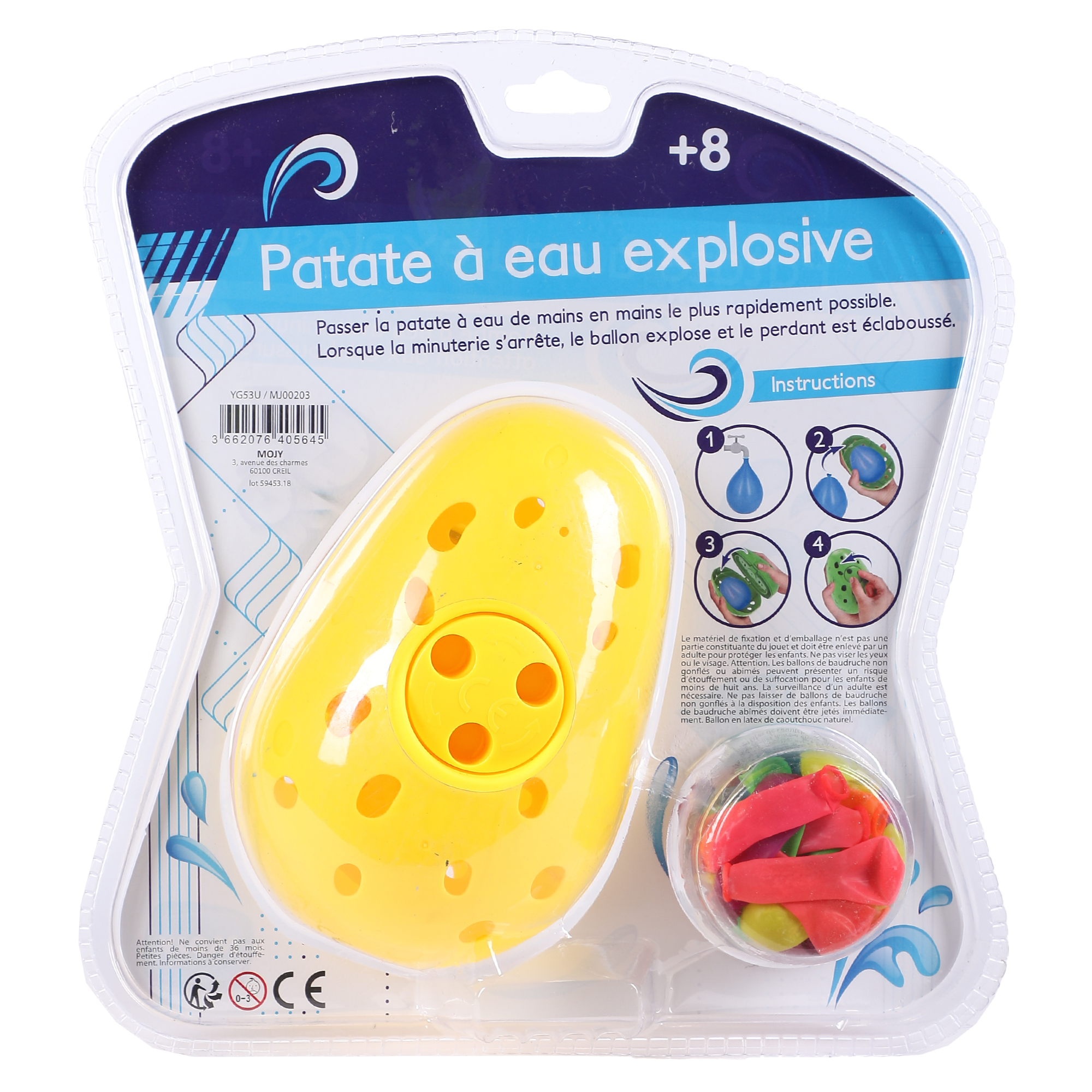 Jeu de la patate chaude à l'eau  - Orange