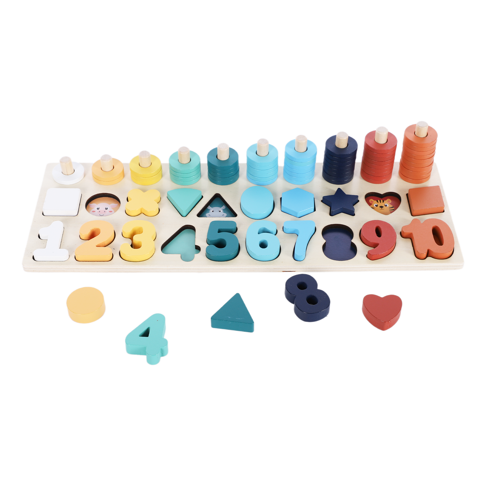 Puzzle mathématique en bois