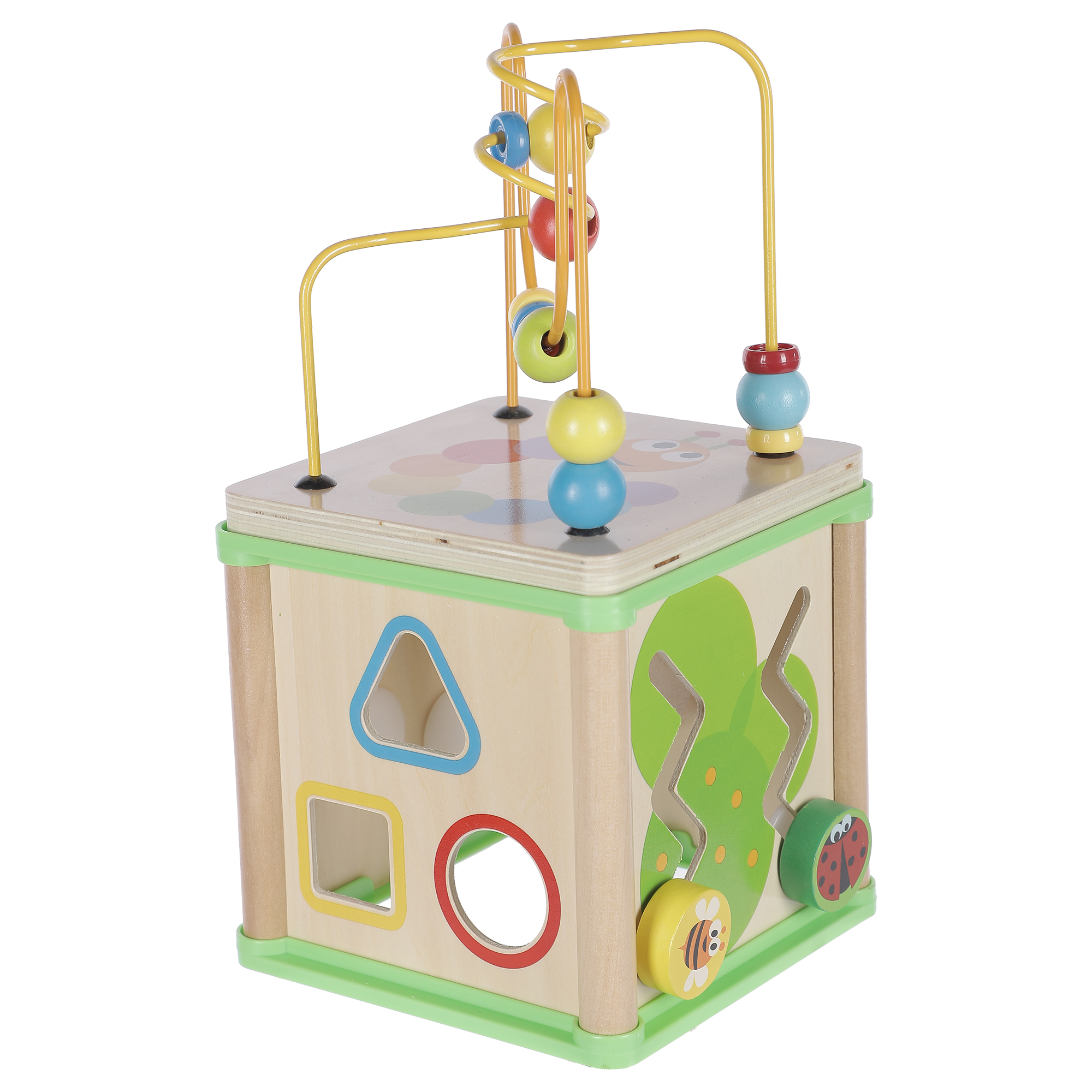 Cube en bois multi activités