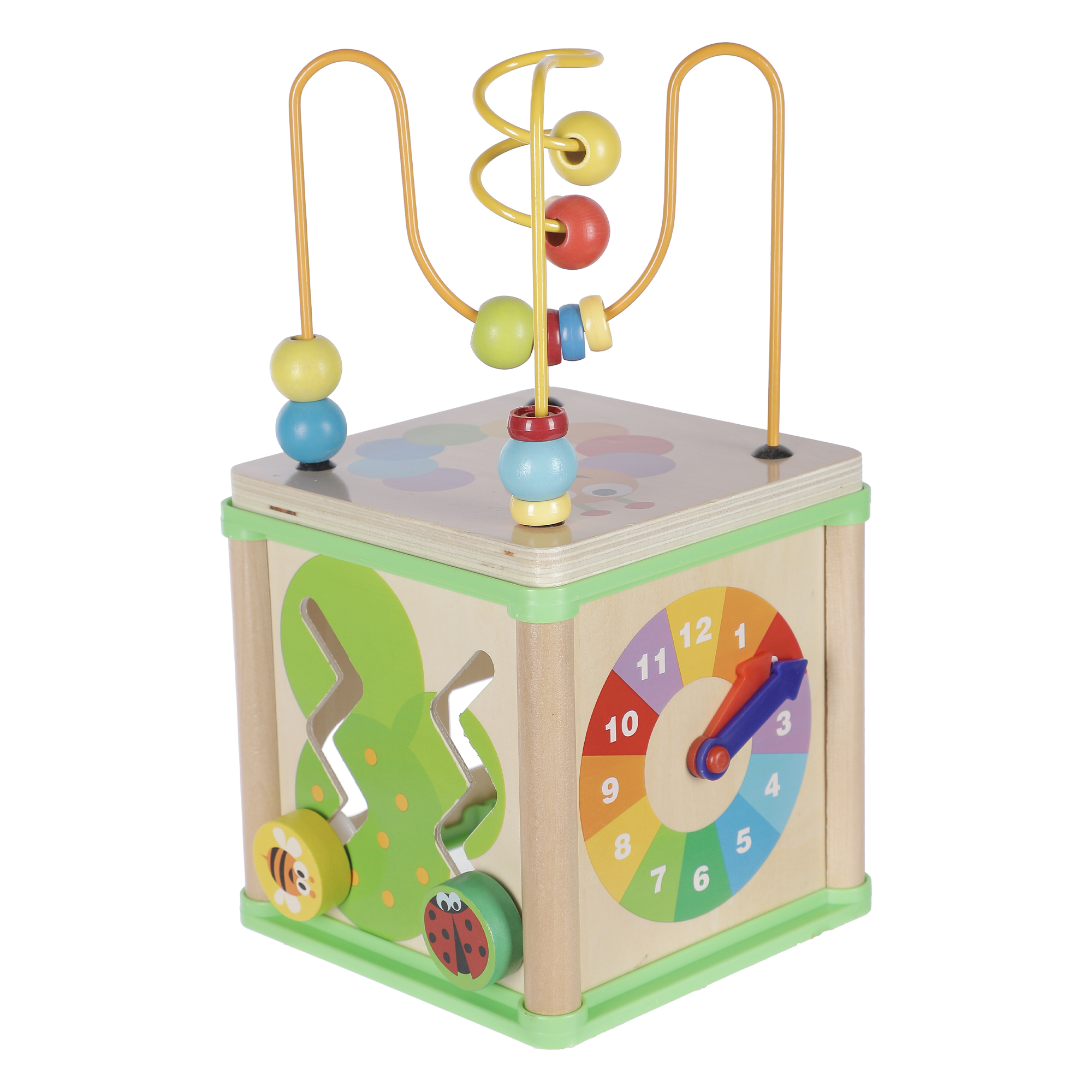 Cube en bois multi activités