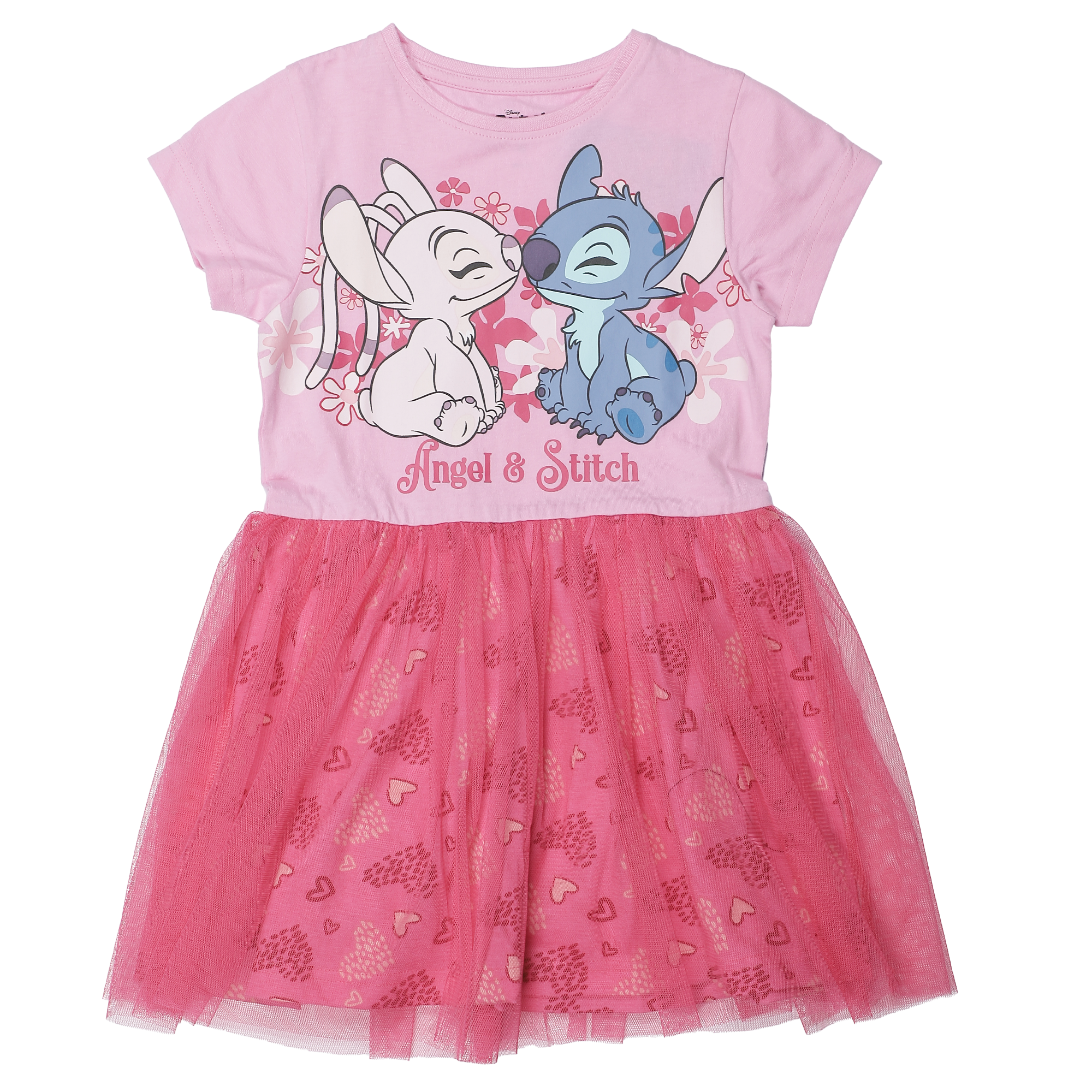 Robe licence avec bas en tulle 2-8 ans  - Rose