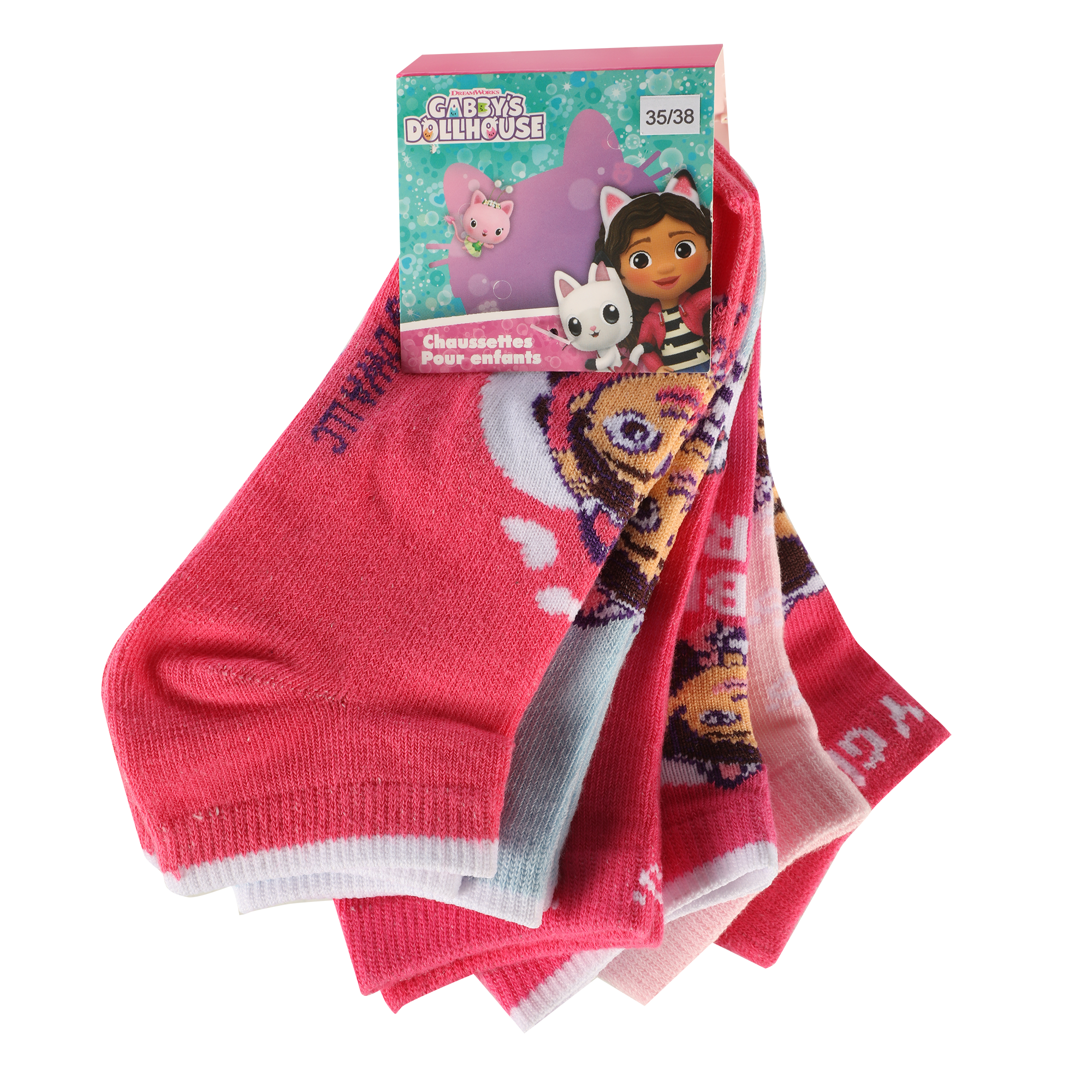 Lot de 6 paires de chaussettes courtes 27/38 - Jaune