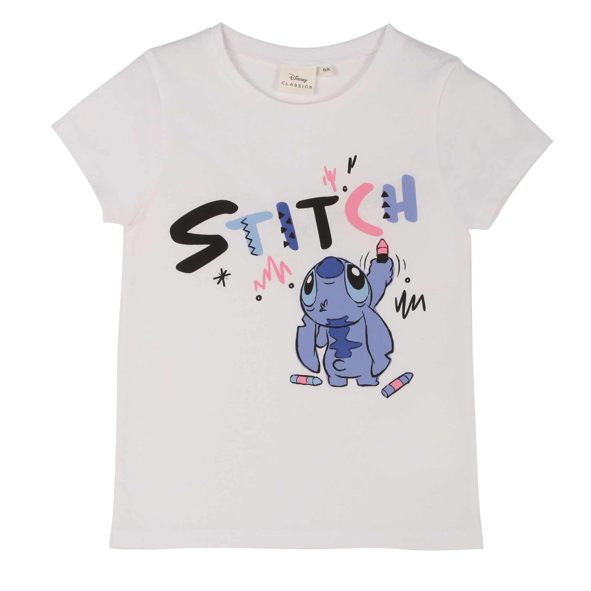 Tee-shirt manches courtes Stitch 6/12 ans - Gris