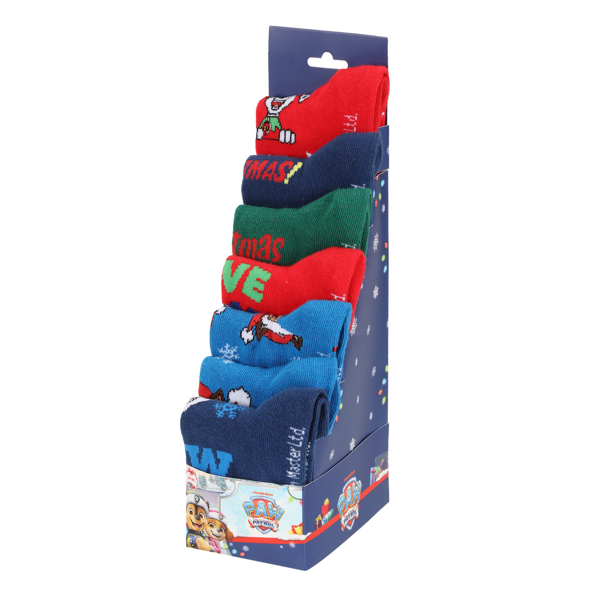 7 paires de chaussettes de Noël licence - Vert
