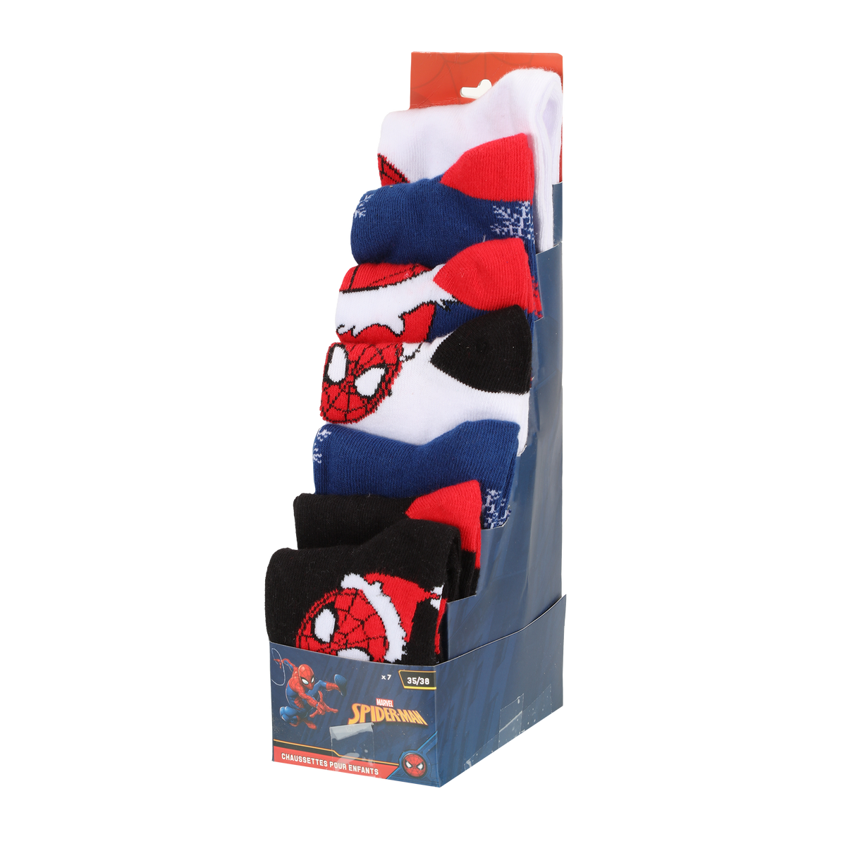 7 paires de chaussettes de Noël licence - Blanc