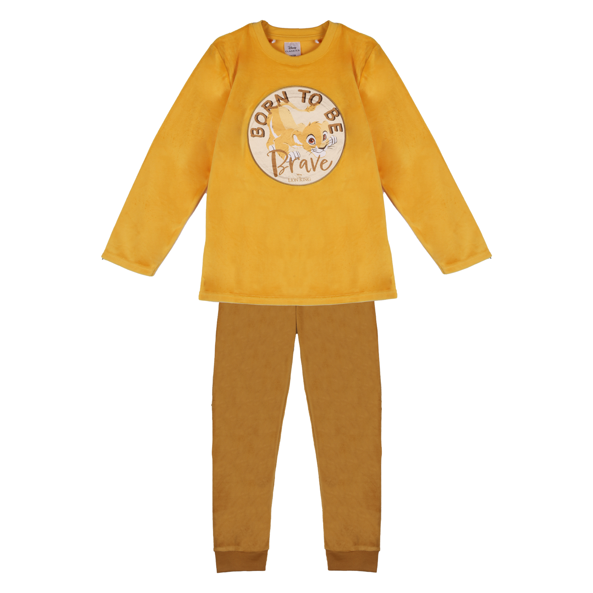 Pyjama en velours Licence 4/10 ans - Jaune
