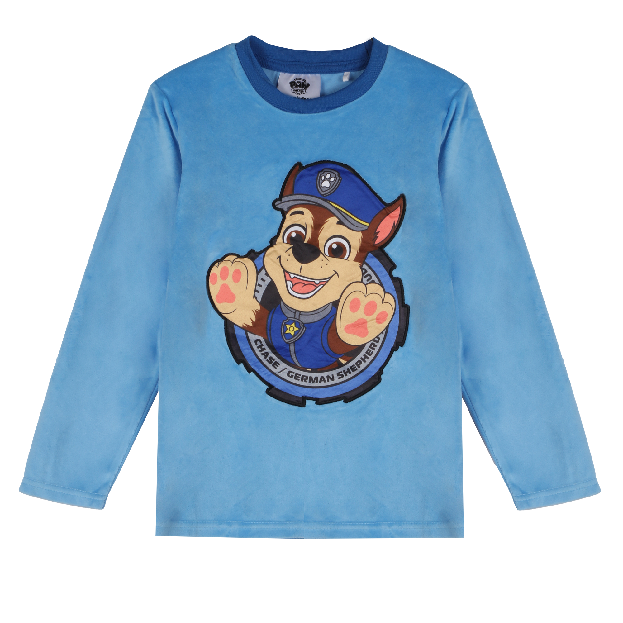 Pyjama en velours Licence 4/10 ans - Bleu