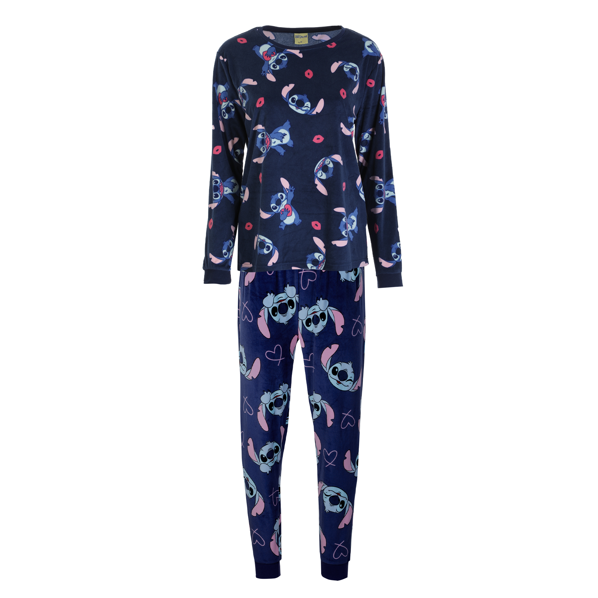 Pyjama long en velours Licence - Bleu