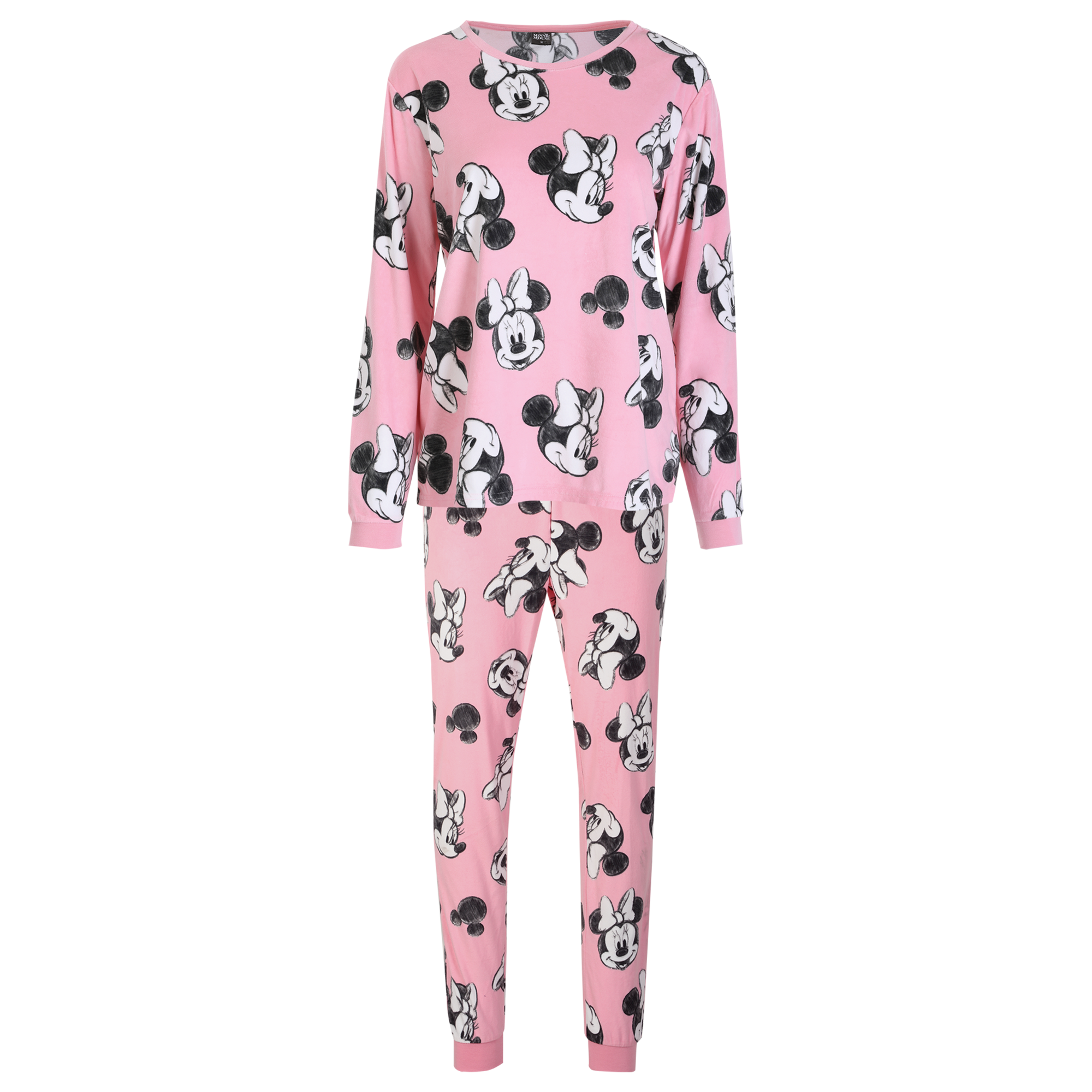 Pyjama long en velours Licence - Rose