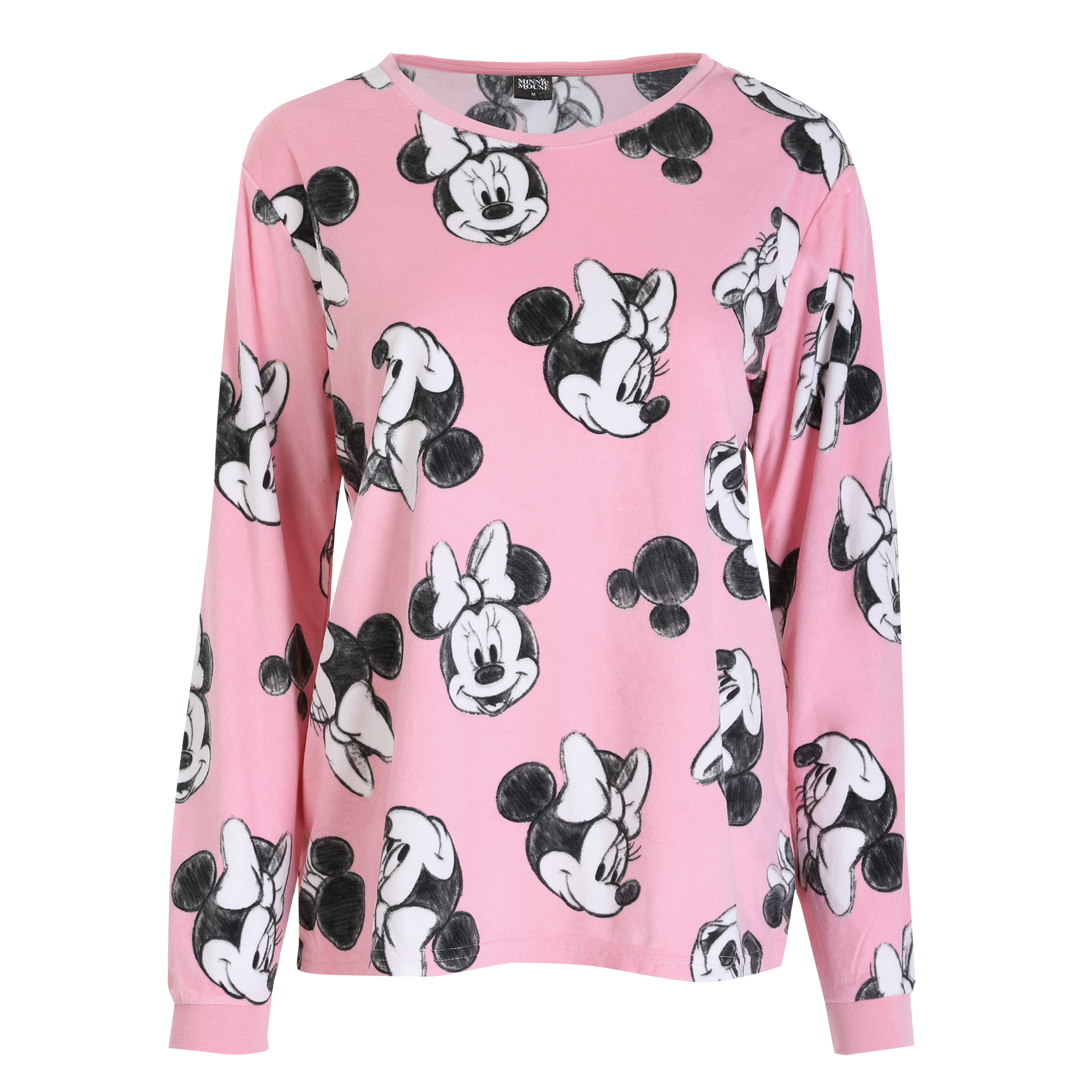 Pyjama long en velours Licence - Rose