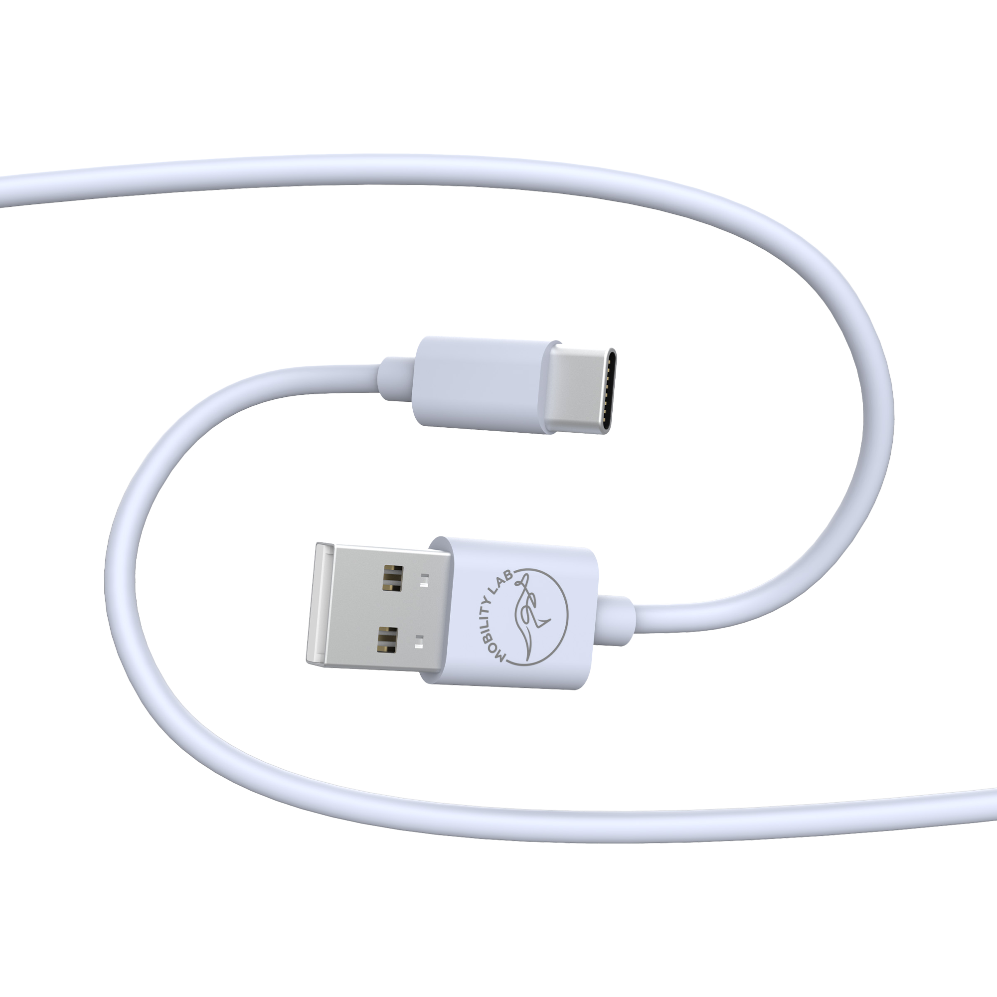 Cable de charge USB Type A vers USB Type C gris 1m