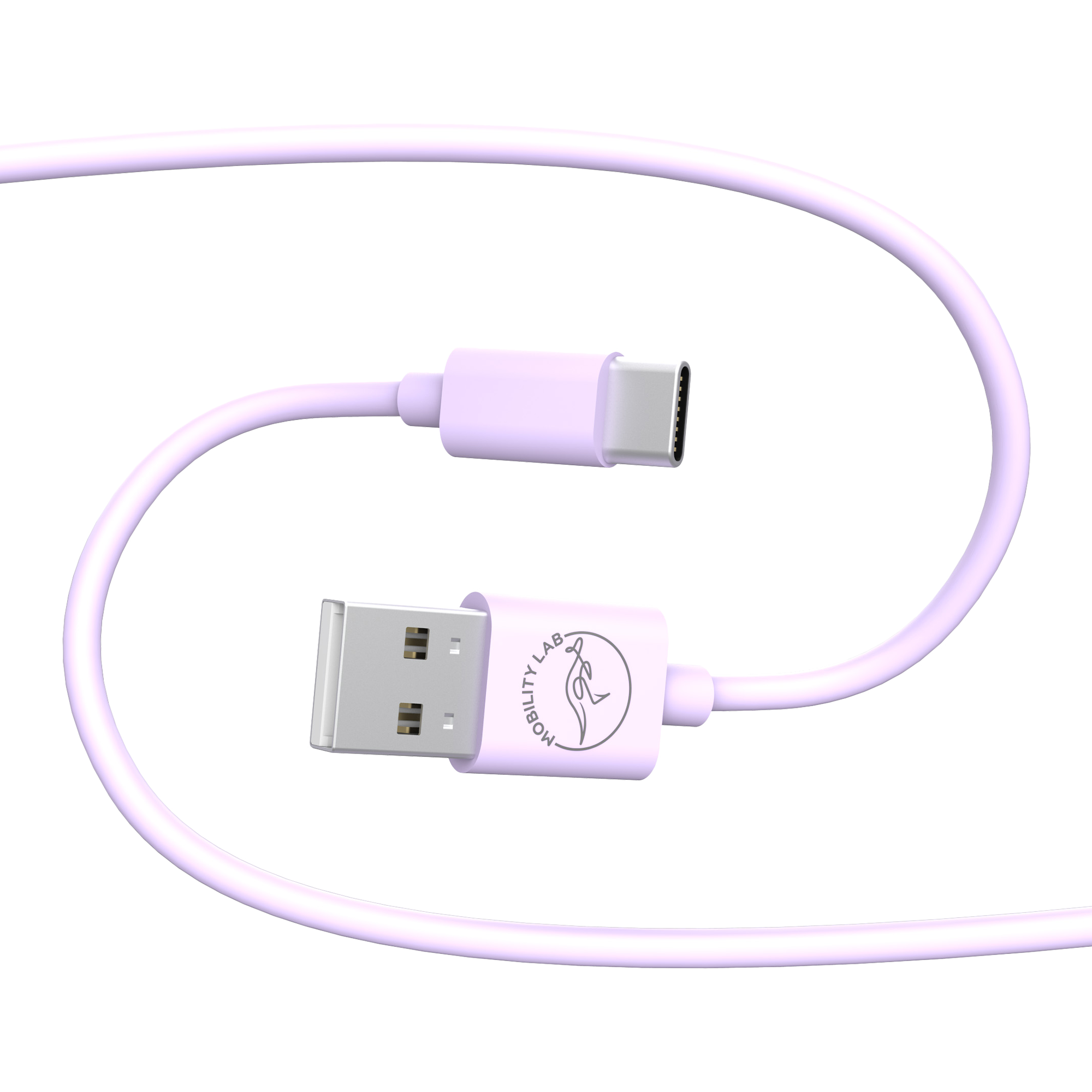 Cable de charge USB Type A vers USB Type C Lila 1M