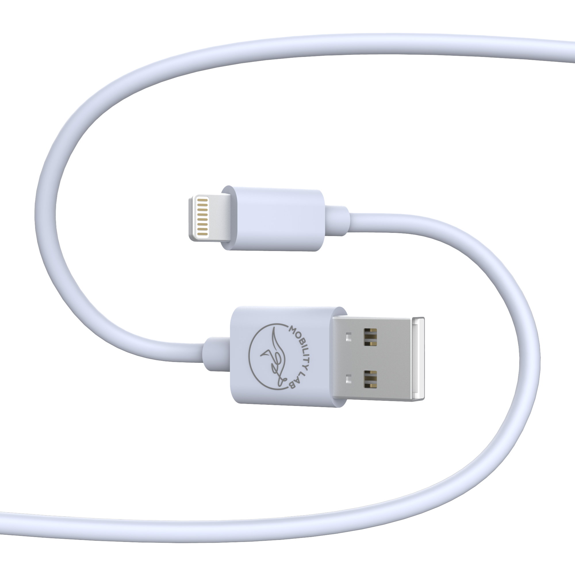 Cable de charge USB Type A vers Lightning gris 1m