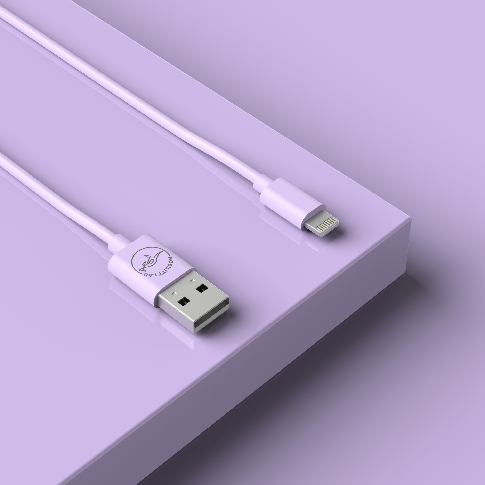 Cable de charge USB Type A vers Lightning lila 1m