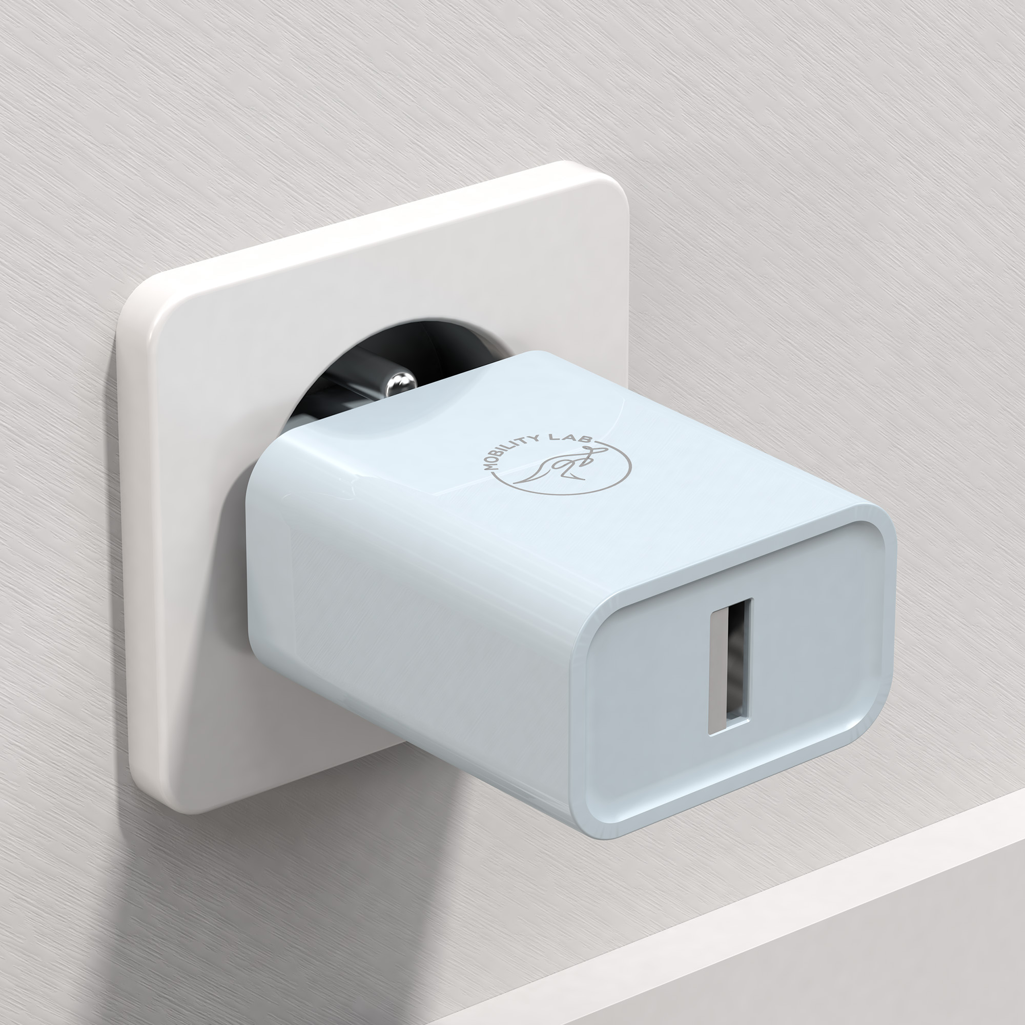 Chargeur secteur 12W bleu