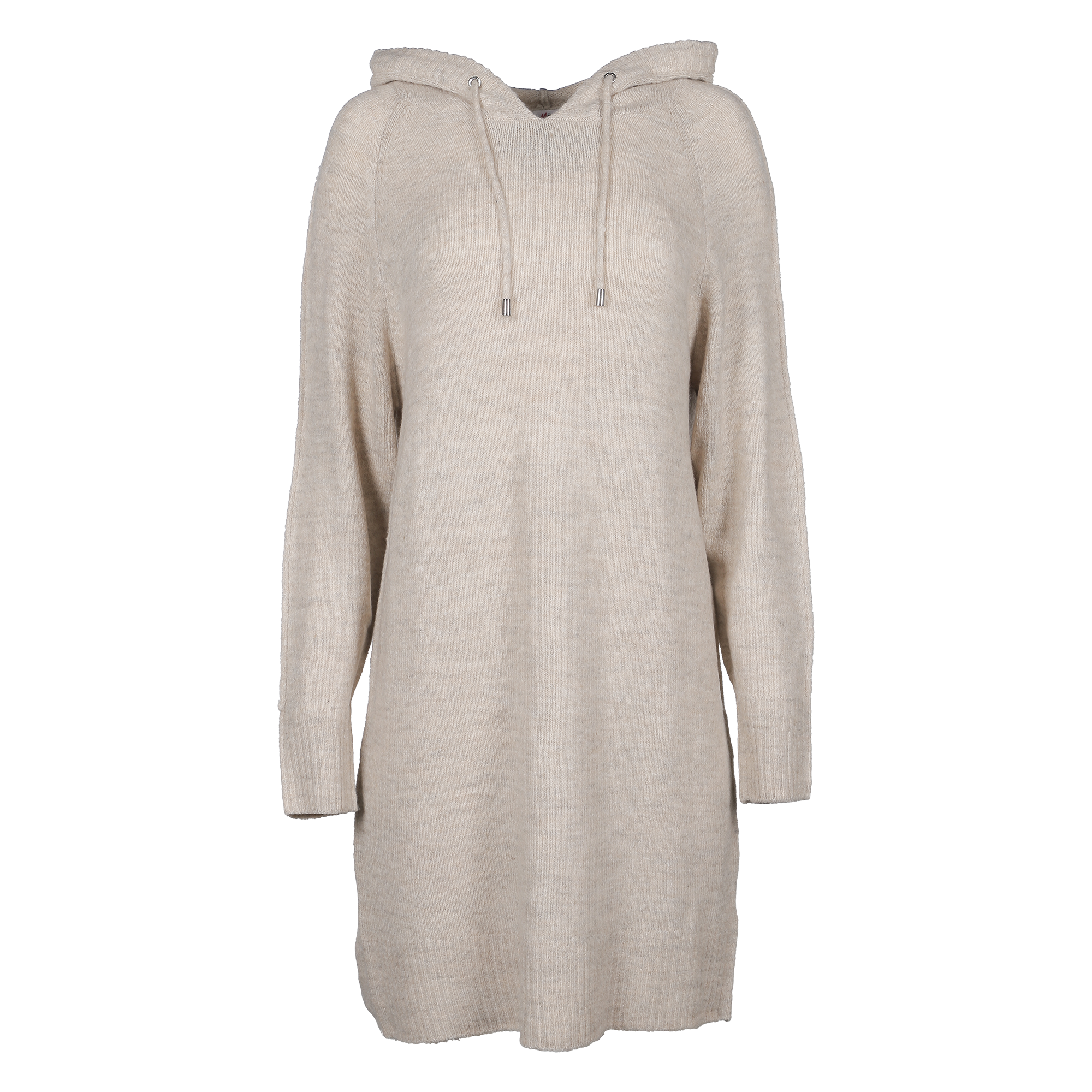 Robe en maille à capuche  - Beige