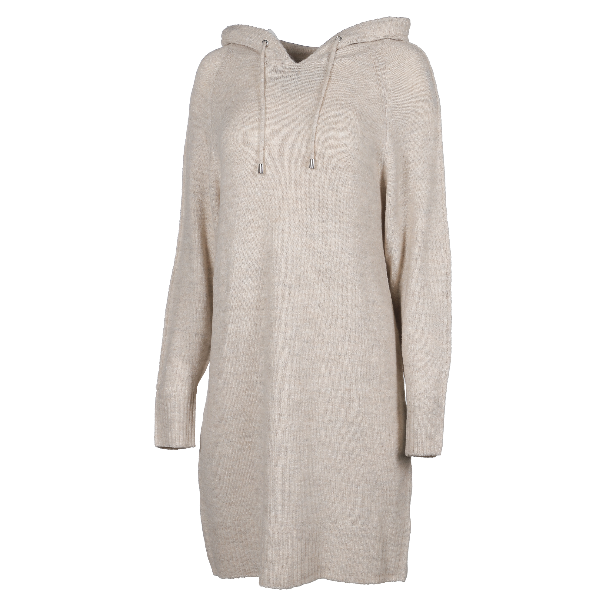 Robe en maille à capuche  - Beige