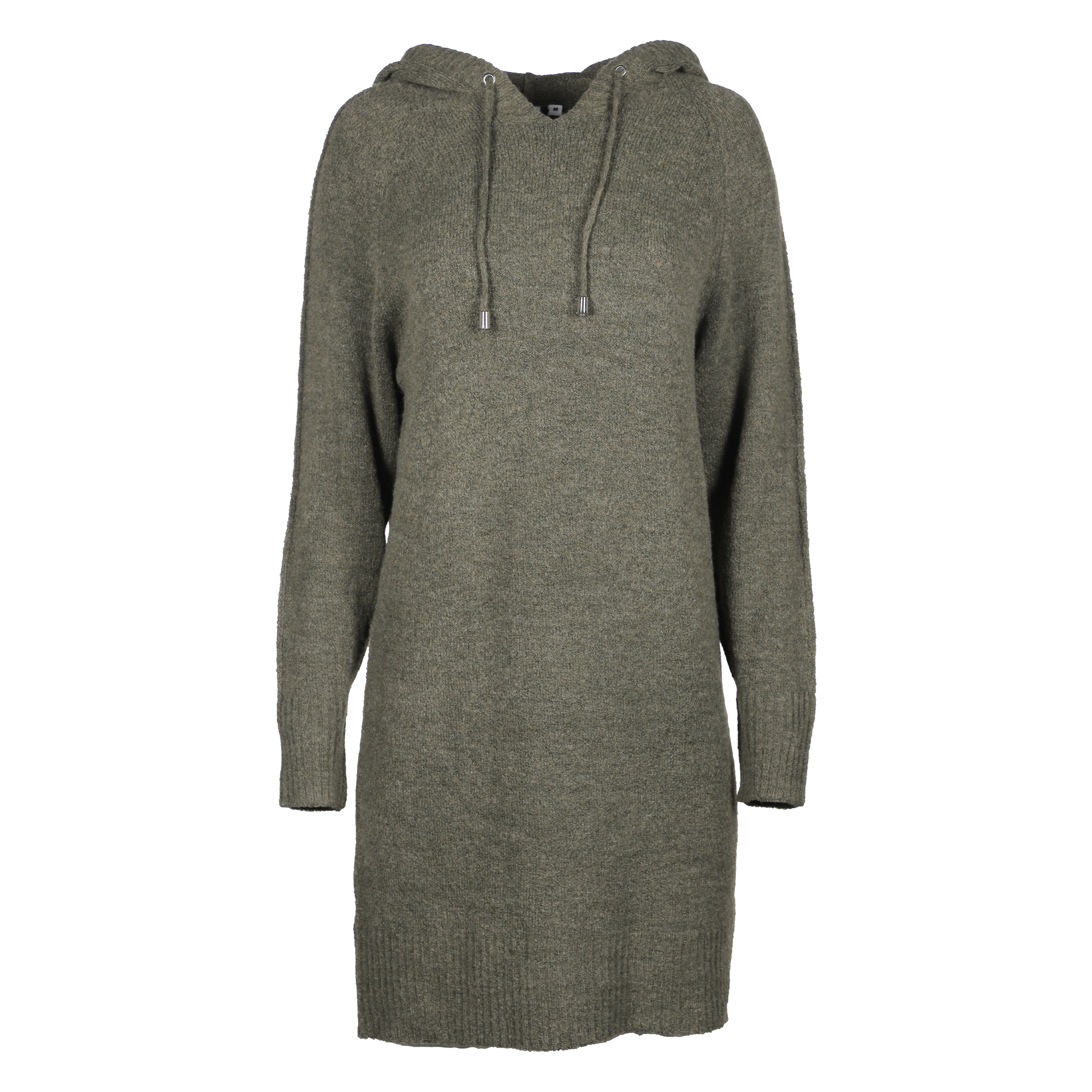 Robe en maille à capuche  - Kaki