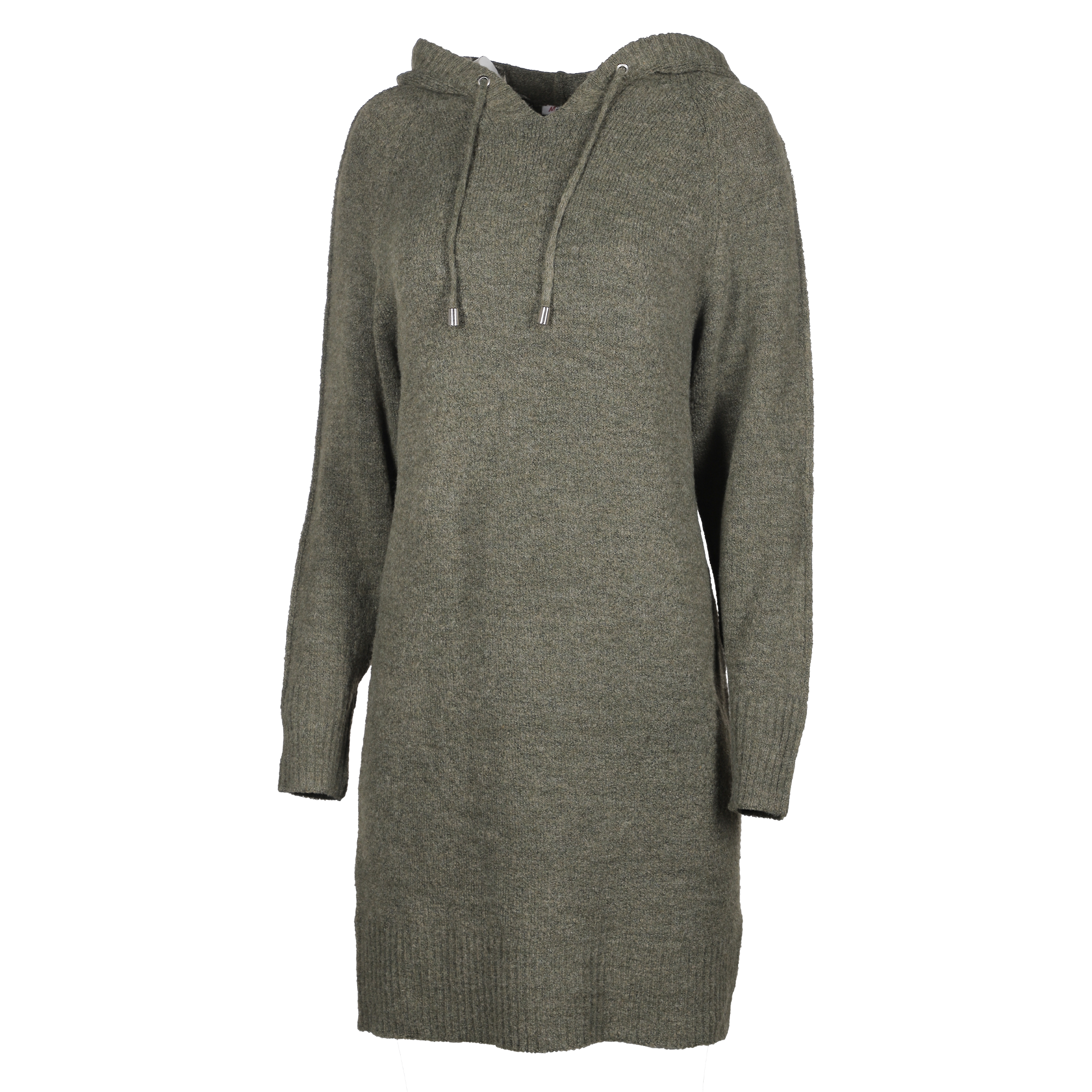 Robe en maille à capuche  - Kaki