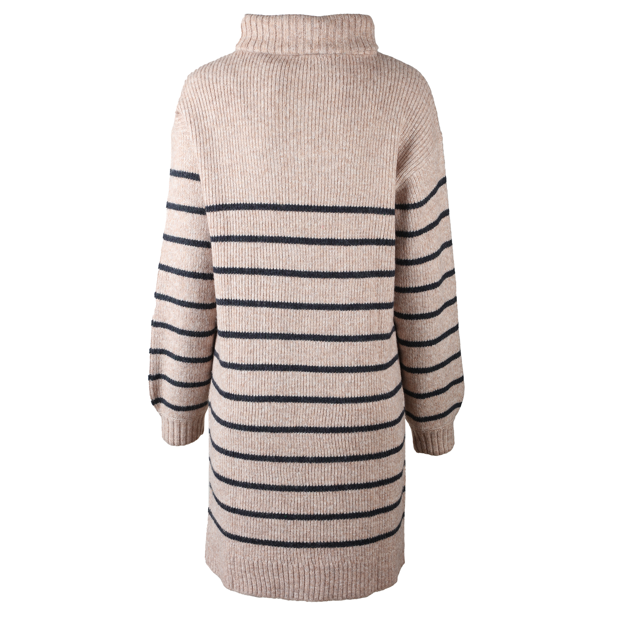 Robe rayée col camionneur - Blanc