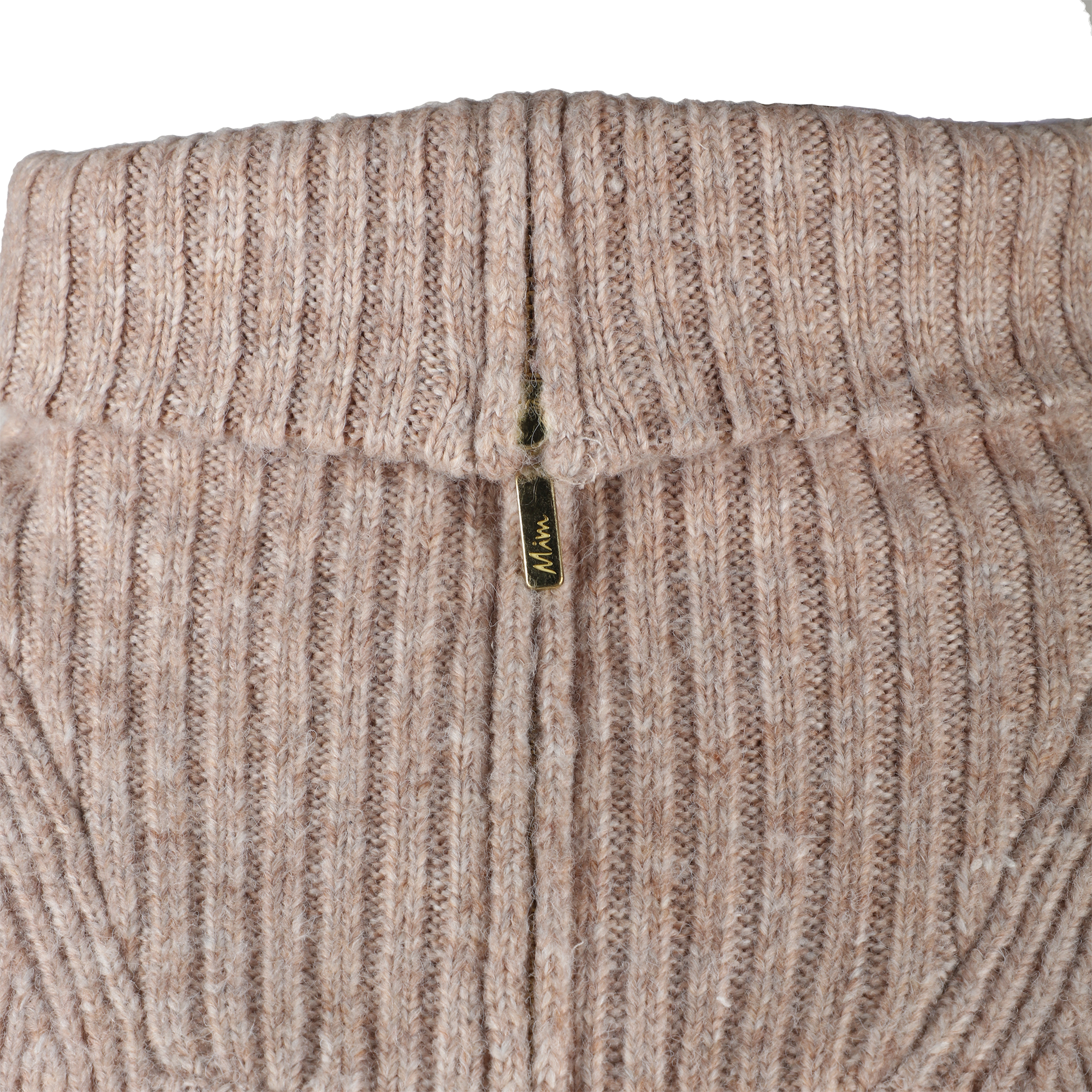 Robe rayée col camionneur - Beige