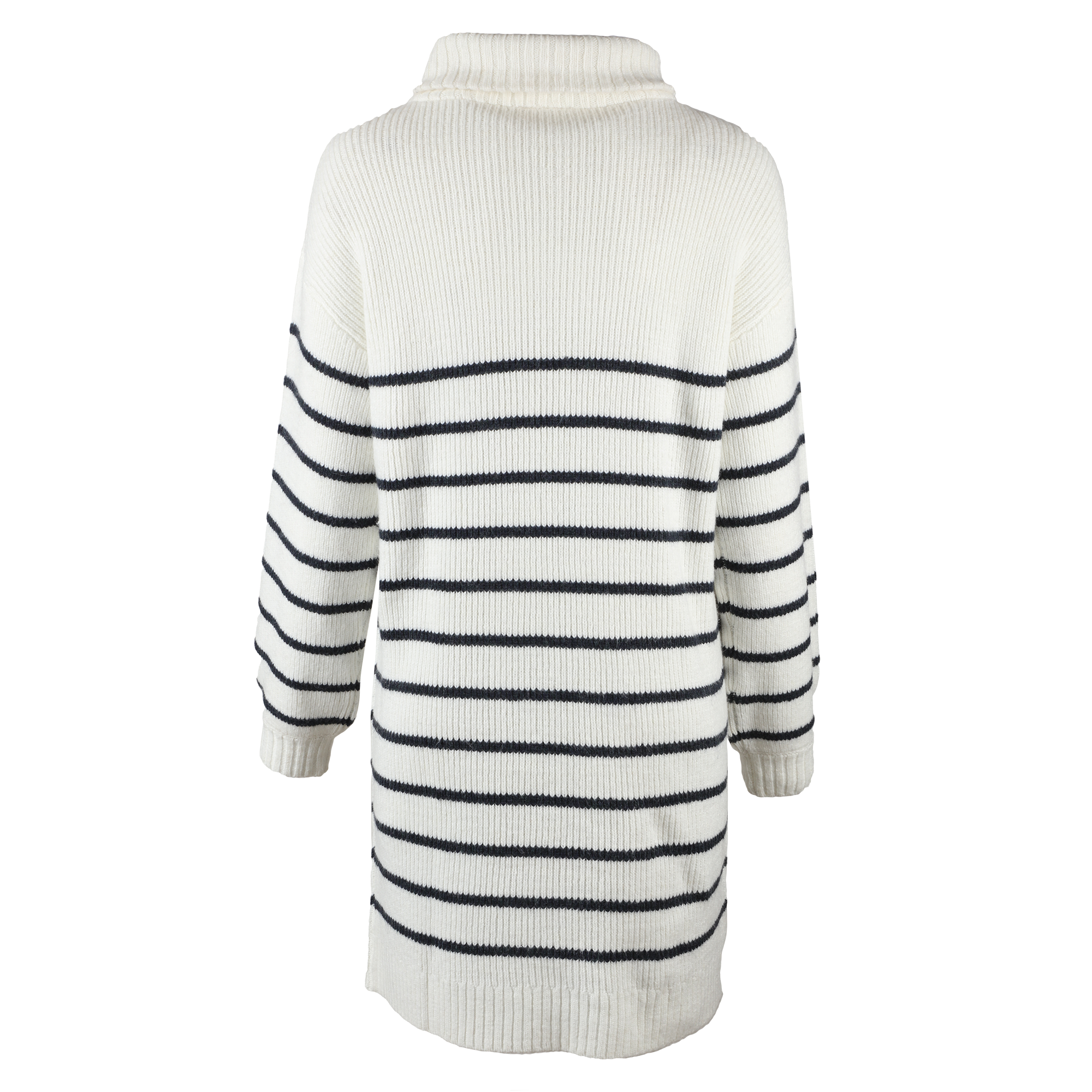 Robe rayée col camionneur - Beige