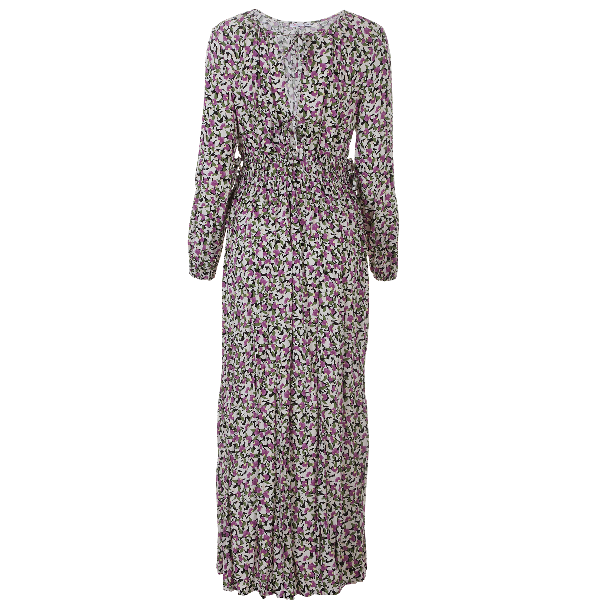 Robe longue à nœuds  - Imprimé