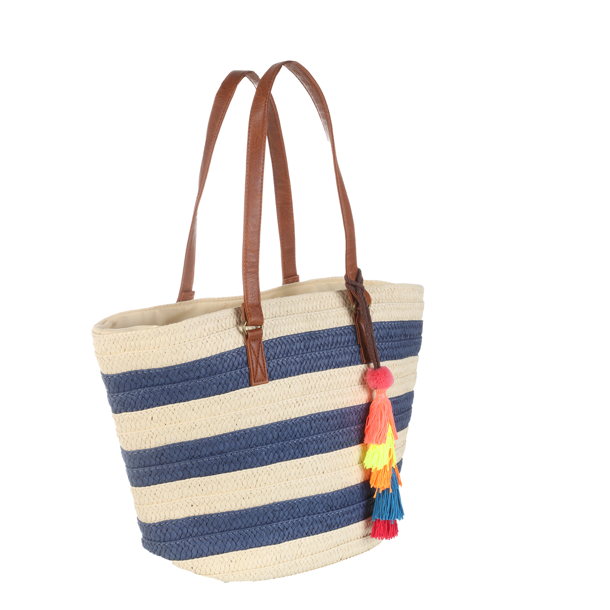 Sac en paille - Bleu