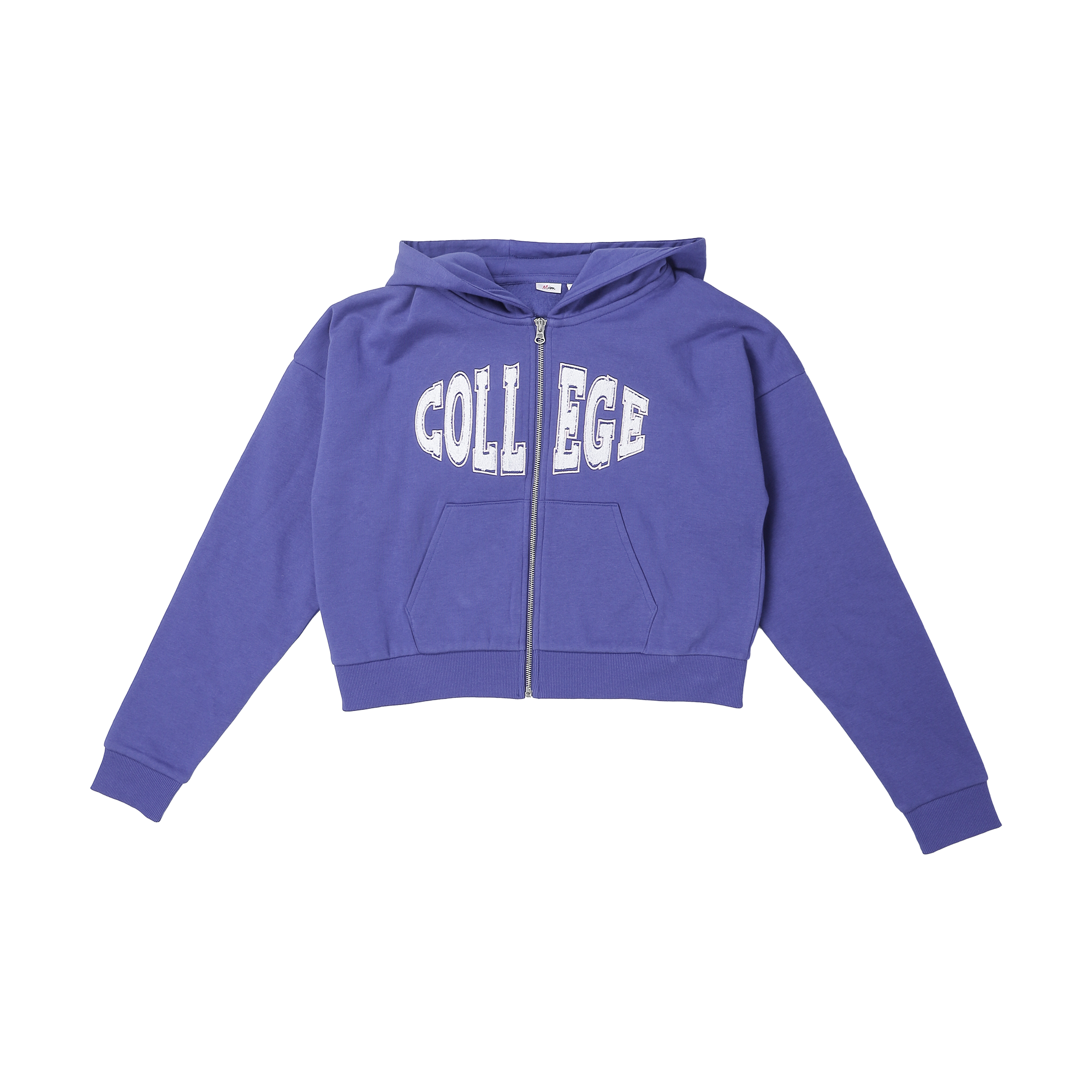 Sweat zippé à capuche  - Bleu