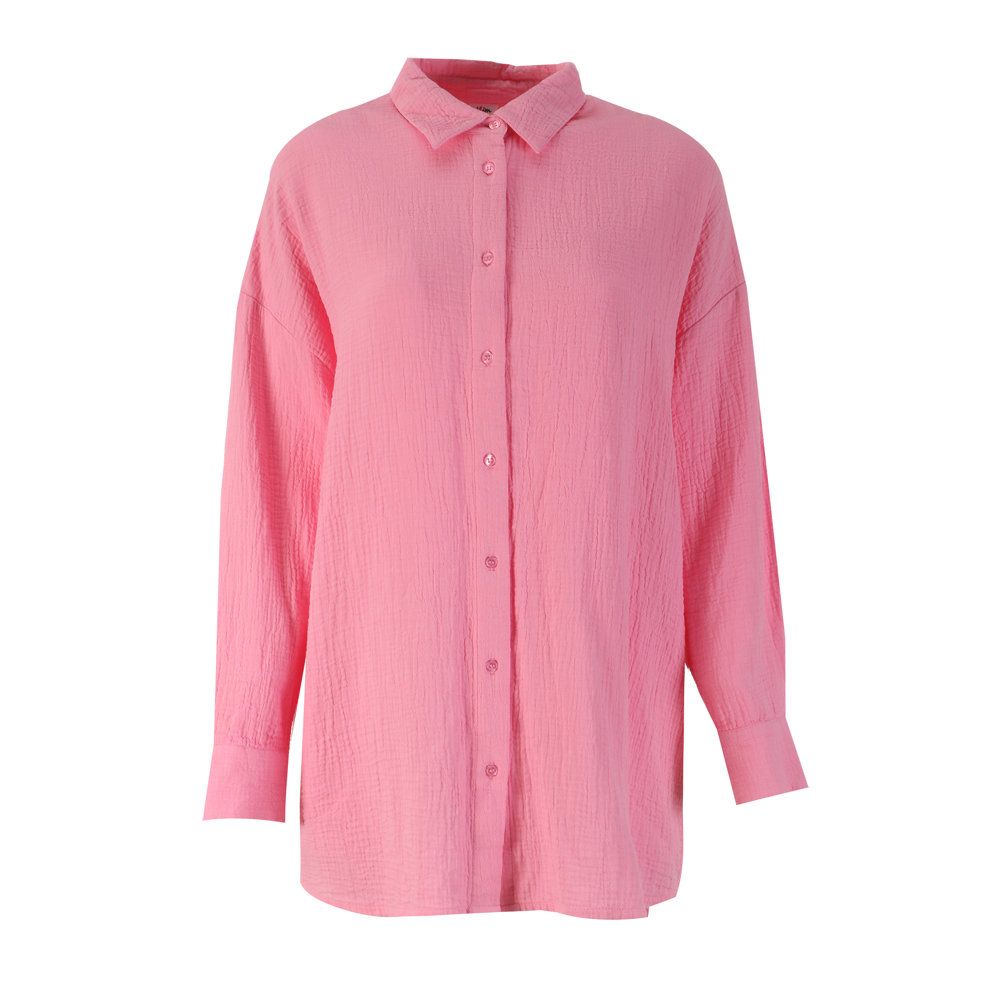Chemise oversize en gaze de coton  - Blanc