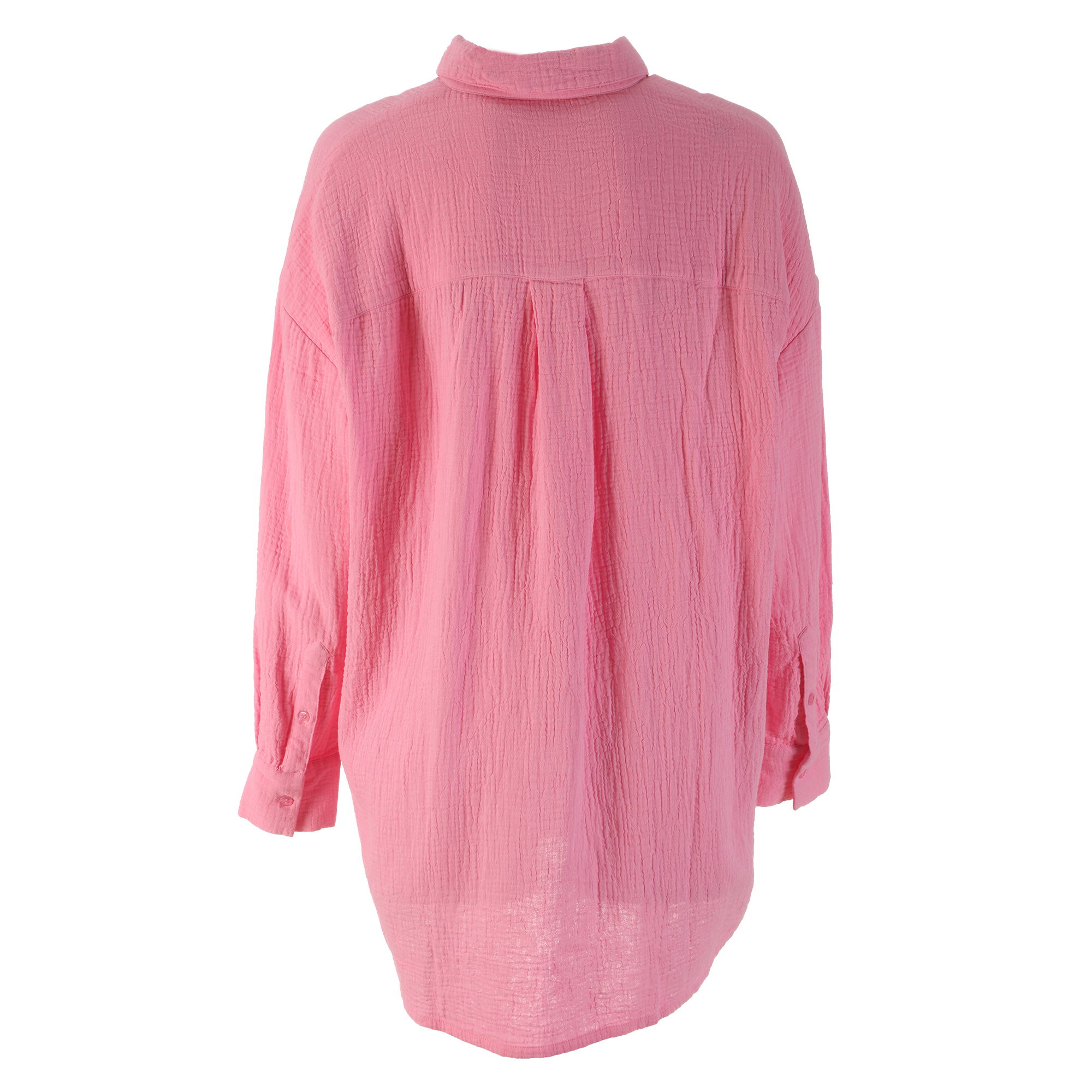 Chemise oversize en gaze de coton  - Blanc