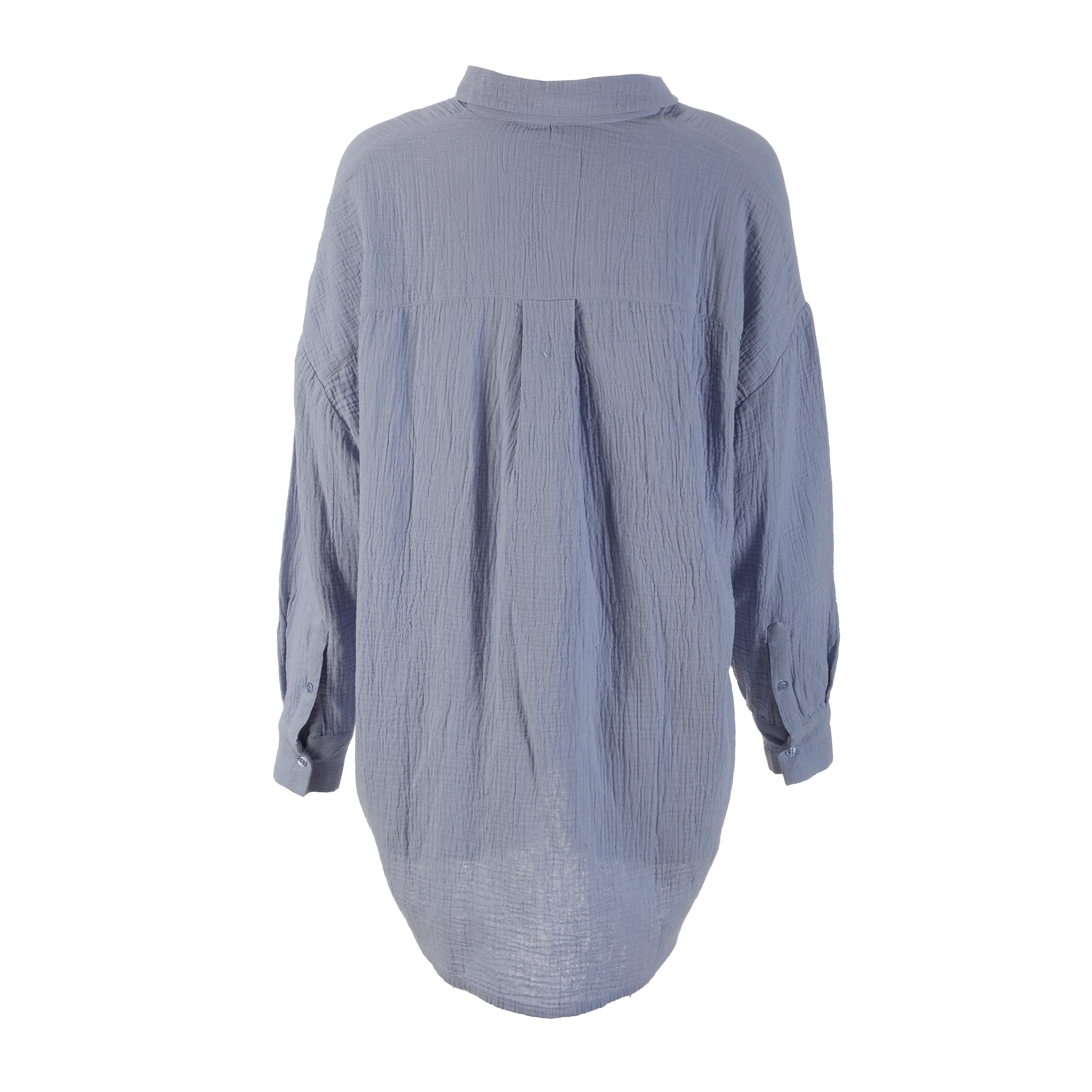 Chemise oversize en gaze de coton  - Blanc