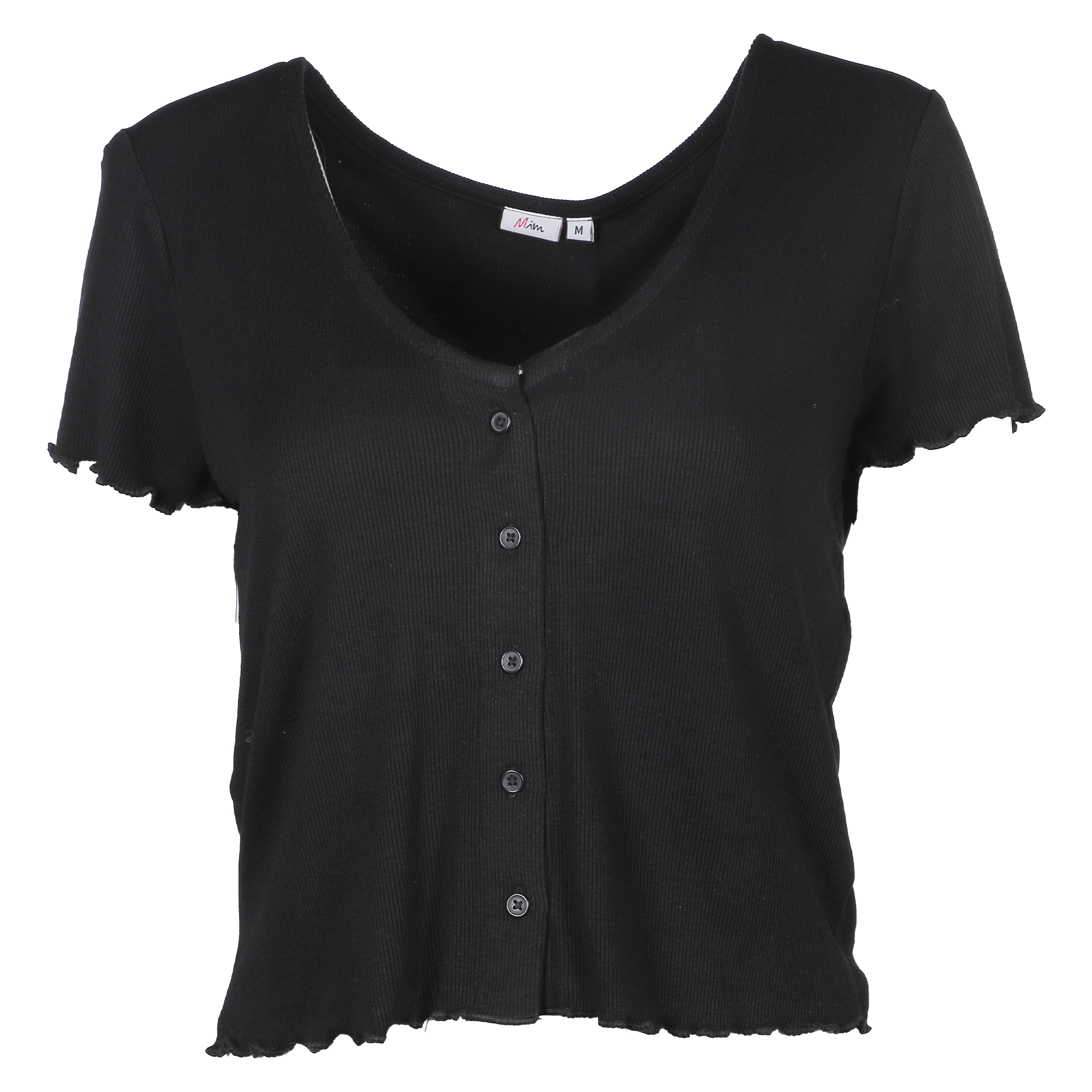 Tee-shirt côtelé à boutons  - Multicolore