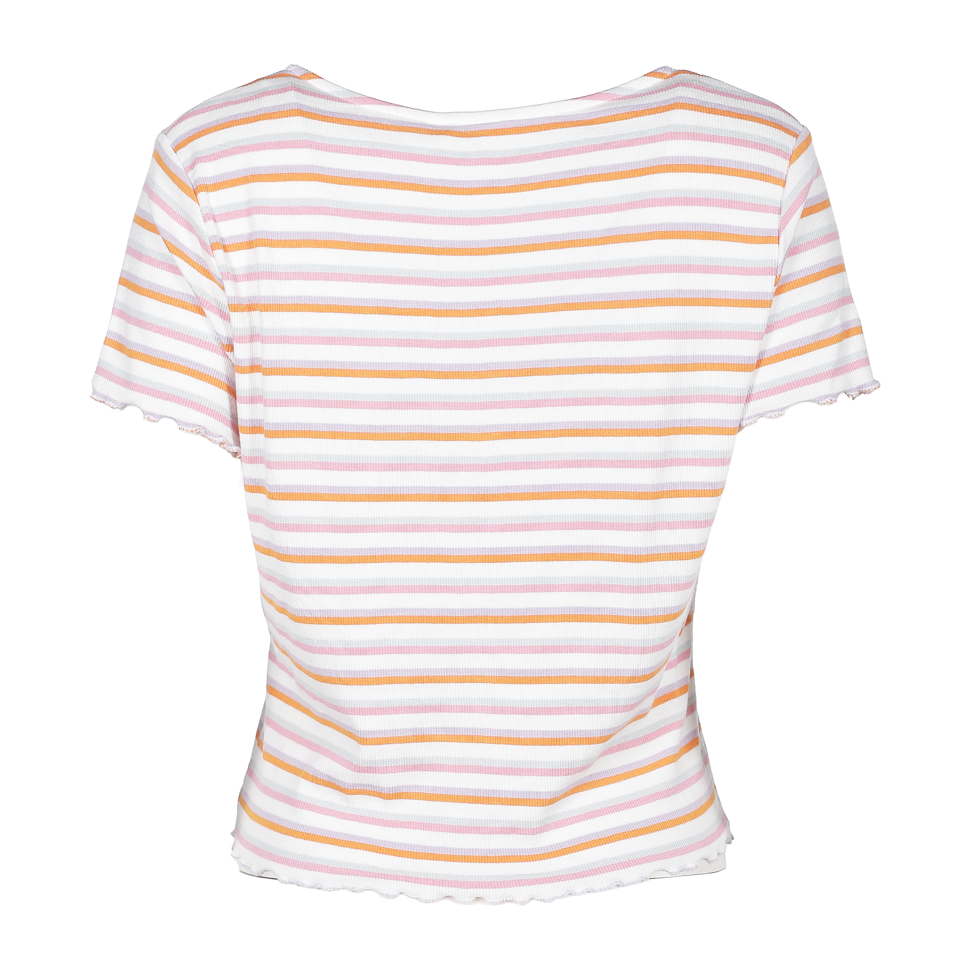 Tee-shirt côtelé à boutons  - Multicolore