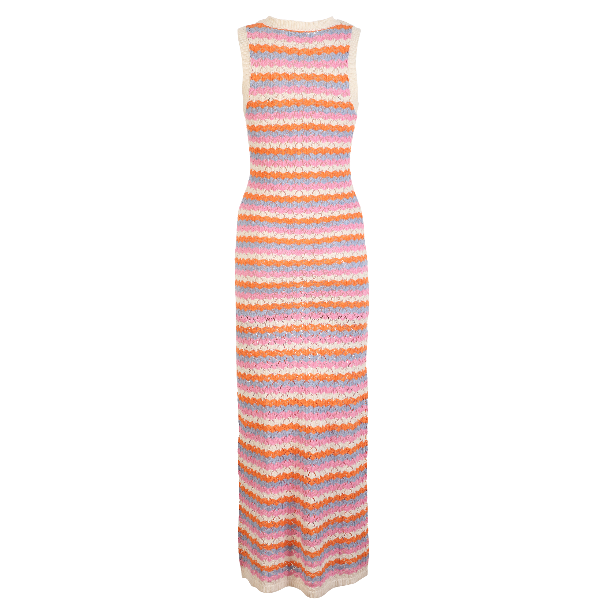Robe en maille en crochet  - Multicolore