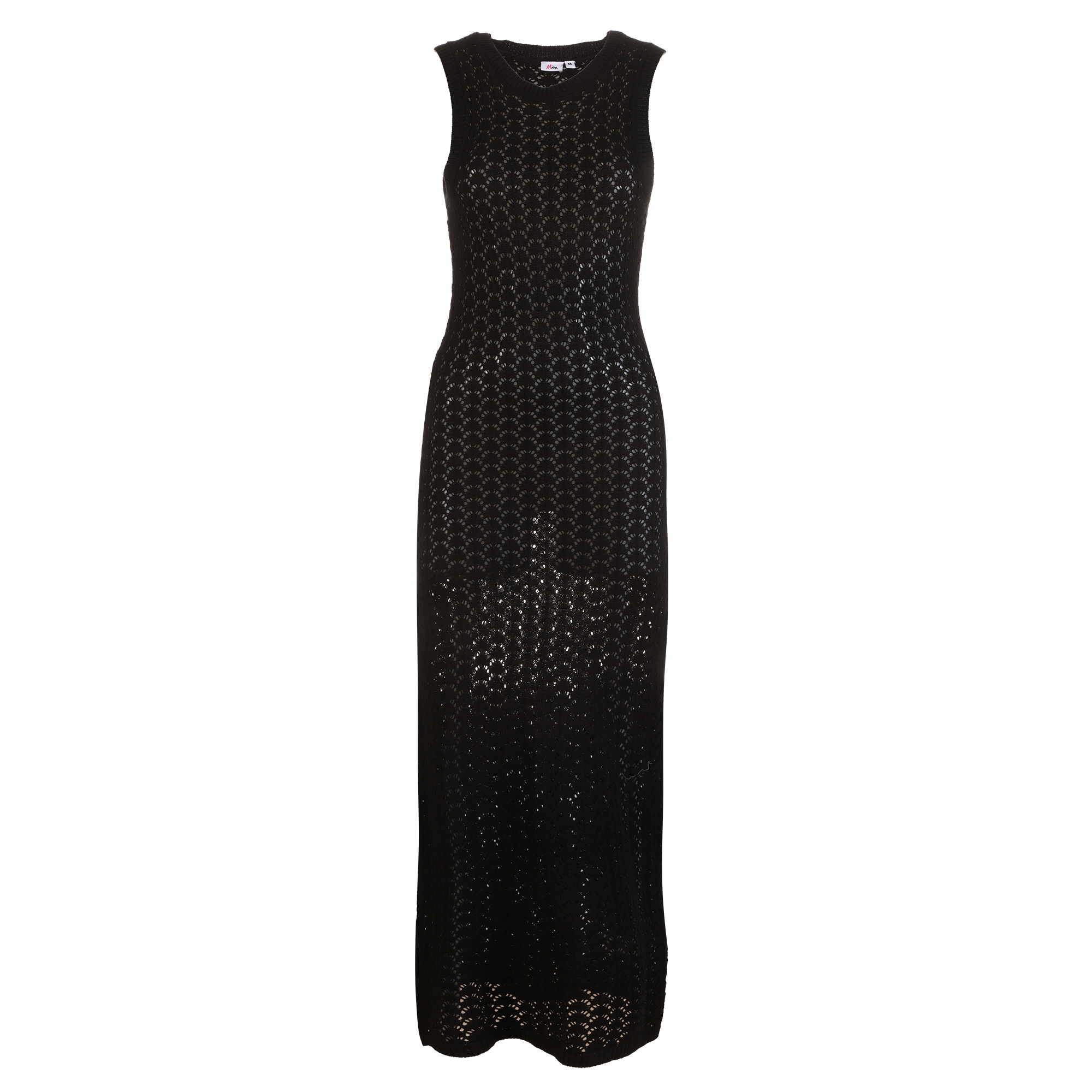 Robe en maille en crochet  - Blanc