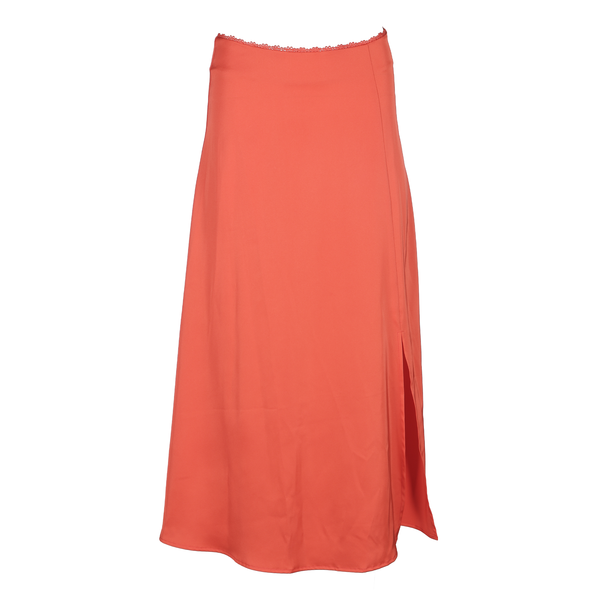 Jupe en satin  - Orange