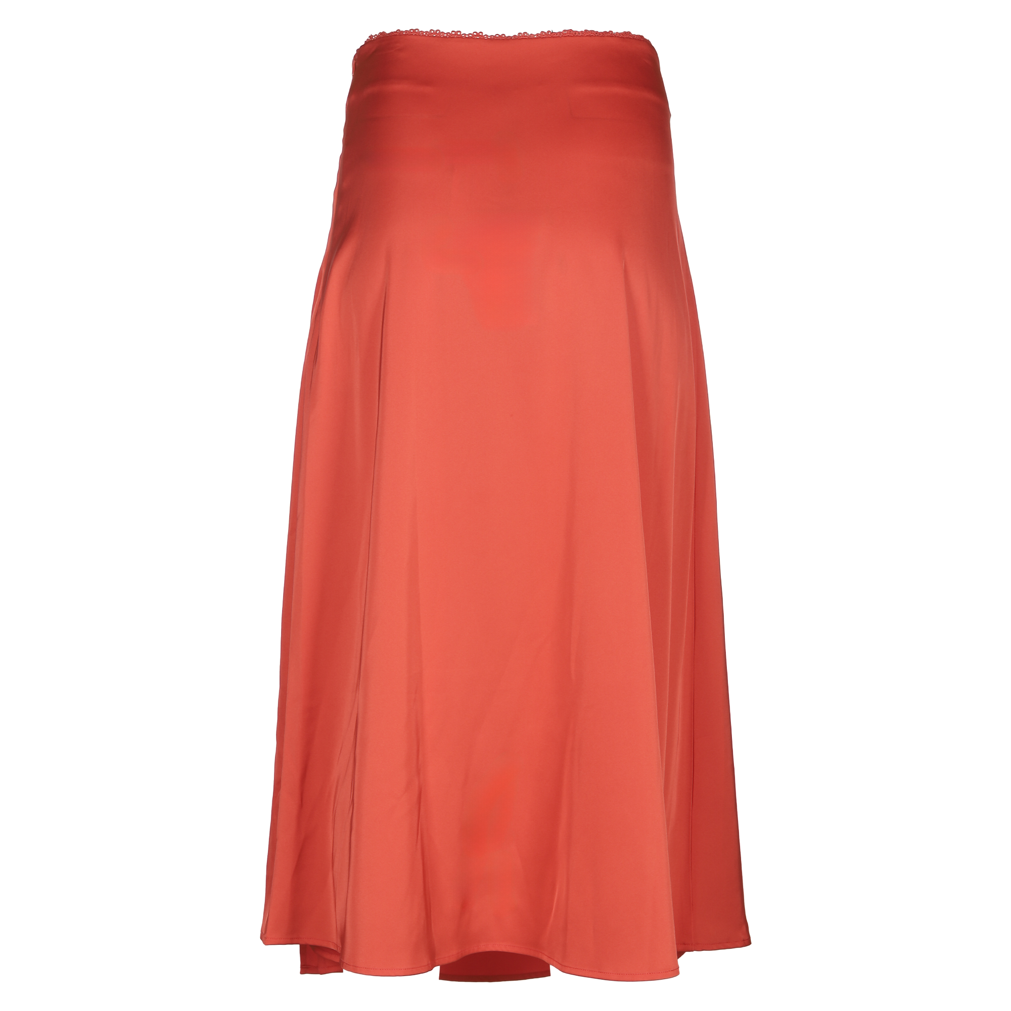 Jupe en satin  - Orange