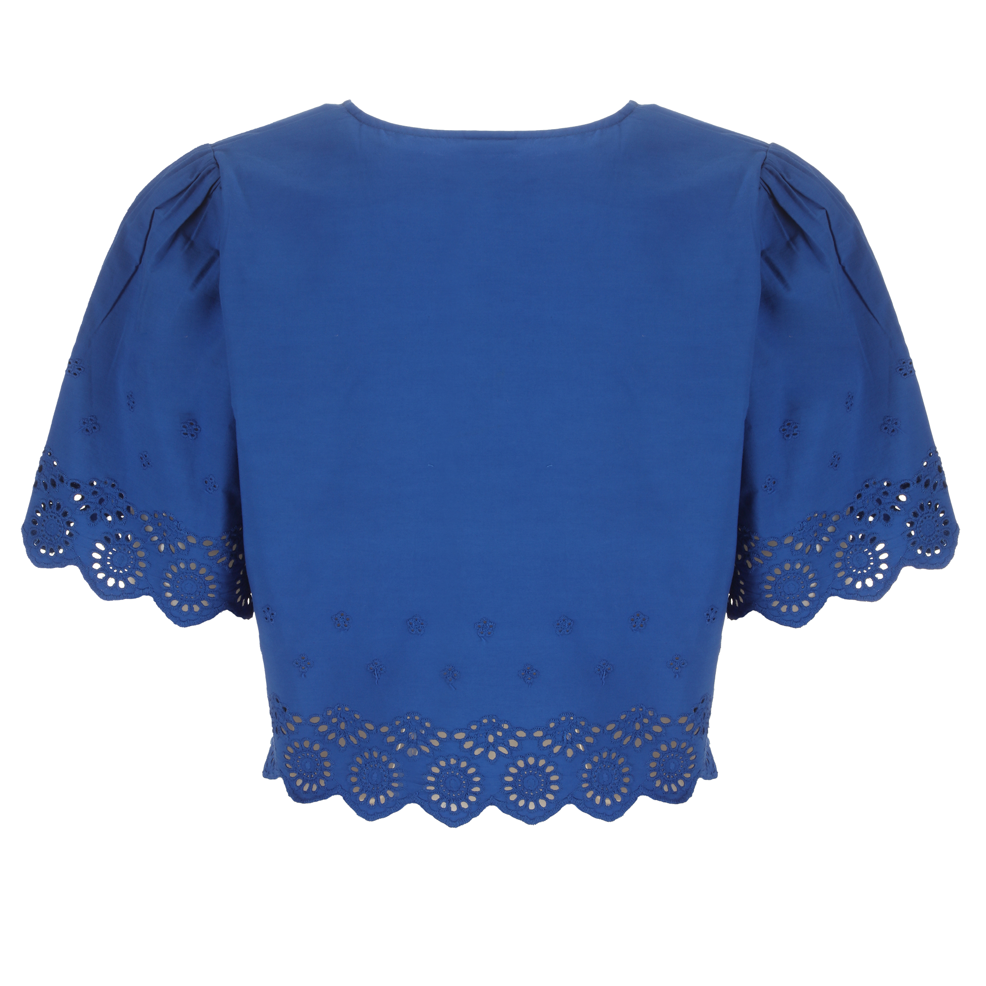 Top broderie nœuds  - Blanc