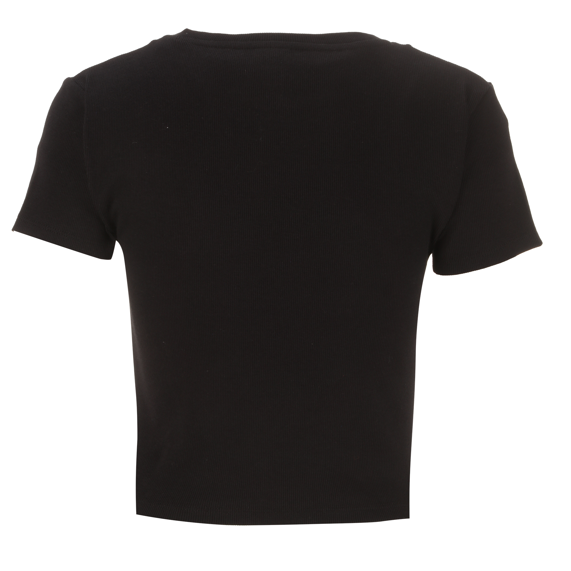Tee-shirt manches courtes crop  - Noir