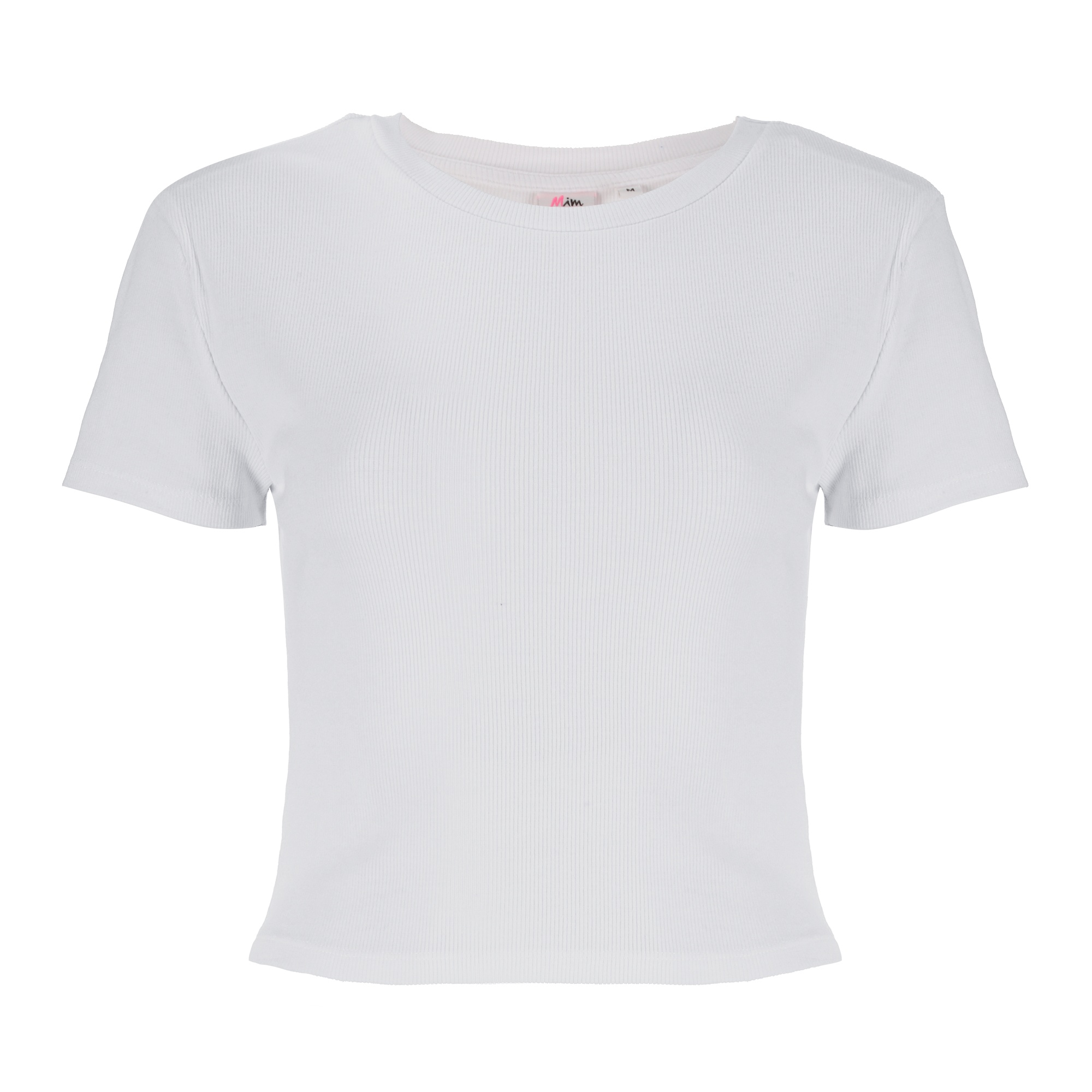 Tee-shirt manches courtes crop  - Blanc
