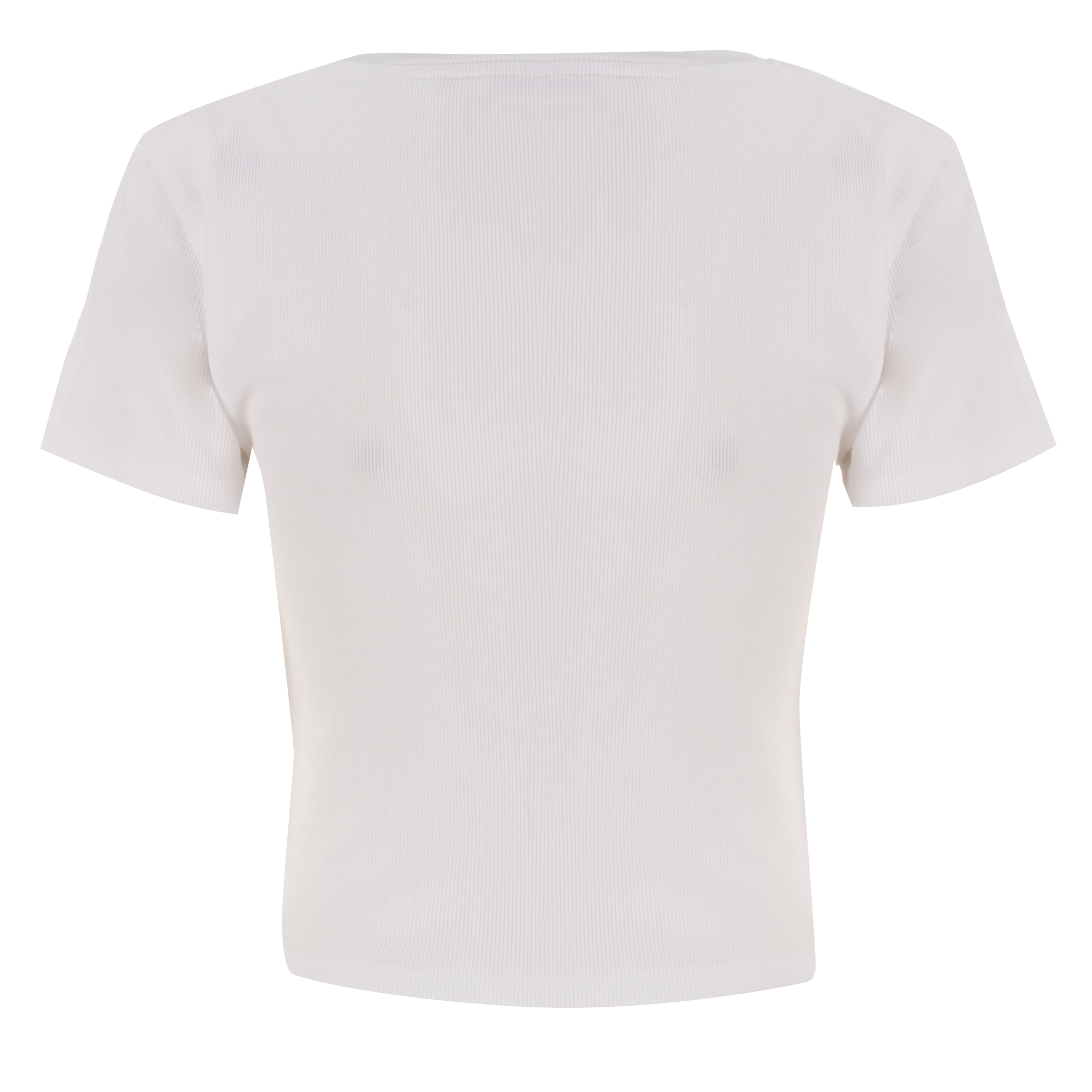 Tee-shirt manches courtes crop  - Blanc