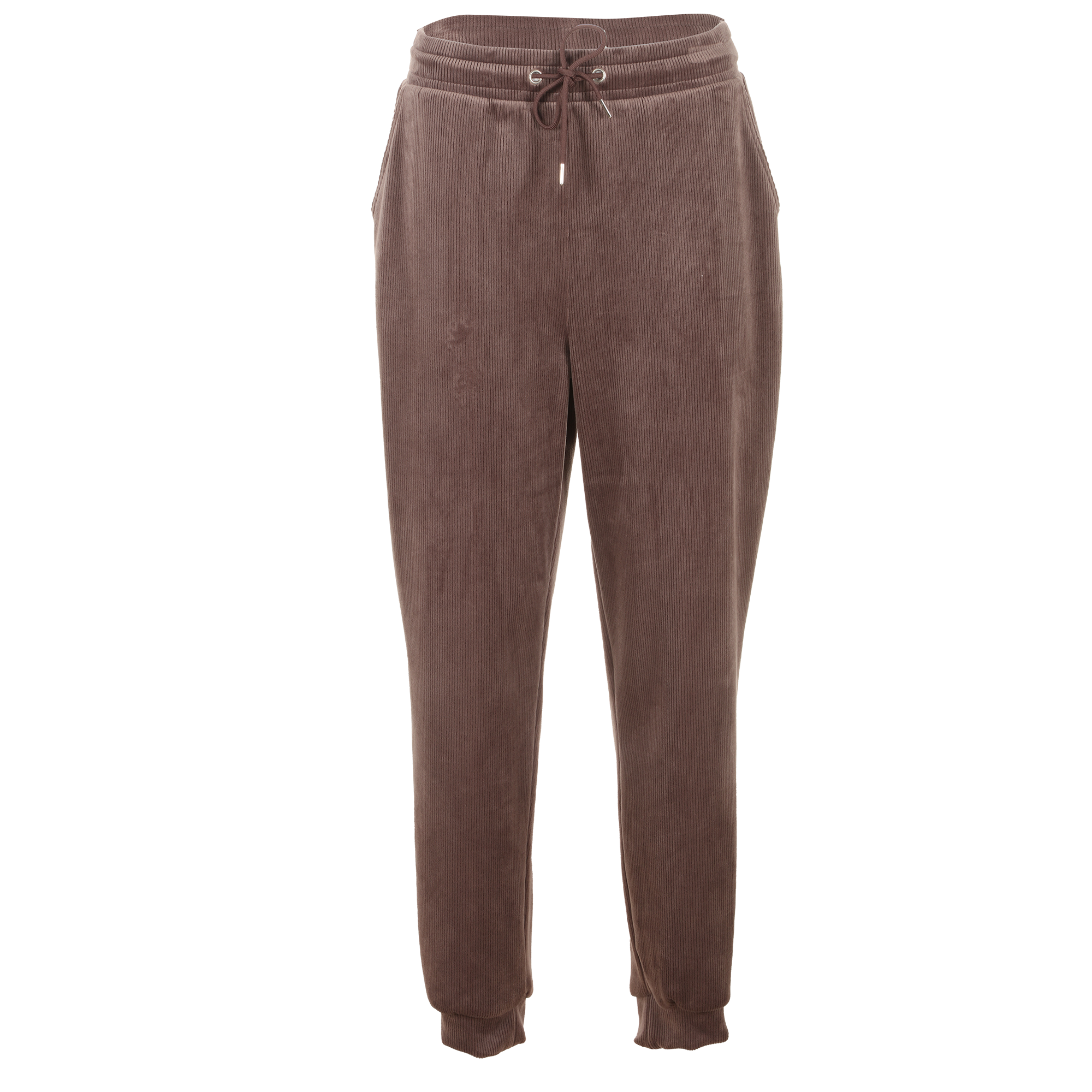 Bas de jogging en velours  - Marron