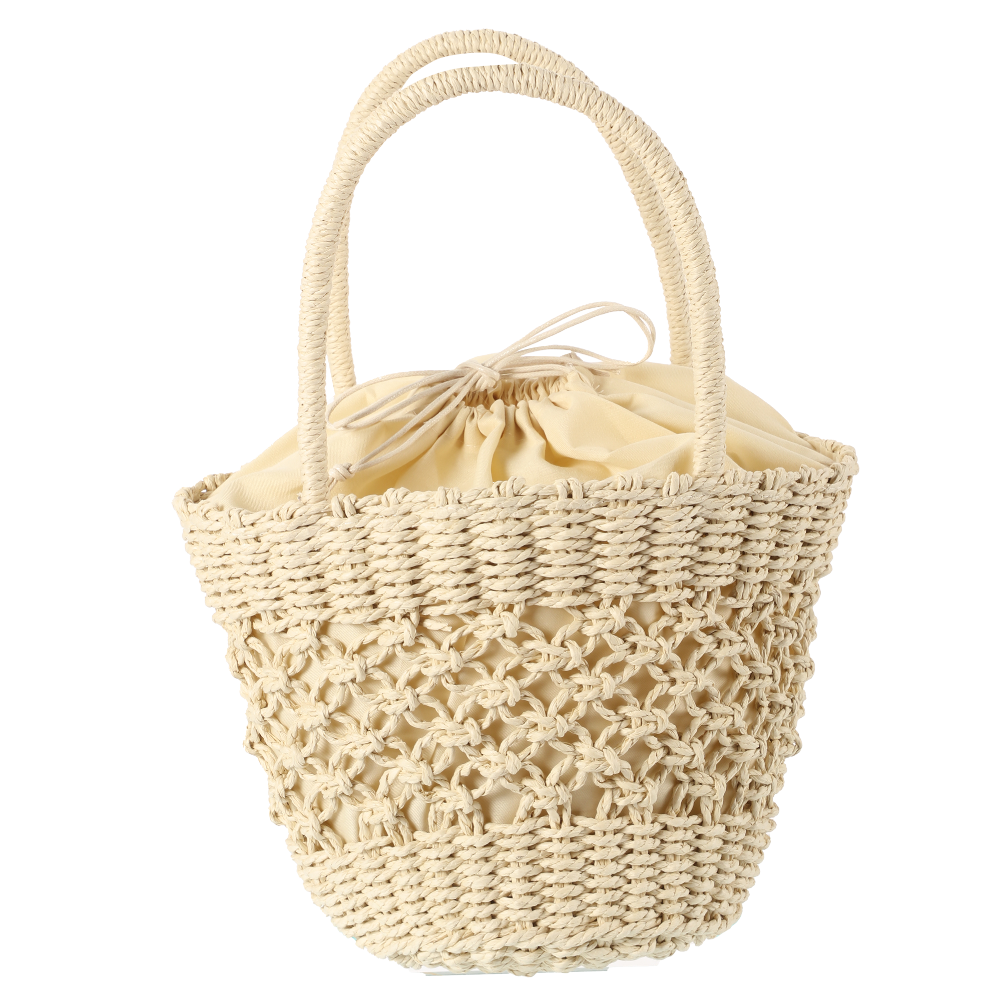 Sac seau en osier - Marron