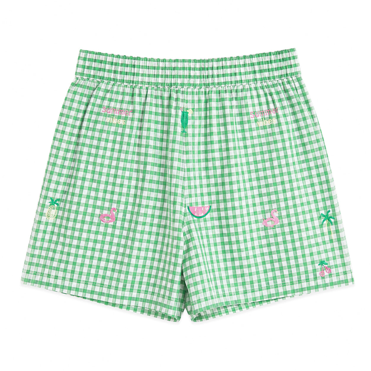 Short brodé  - Vert