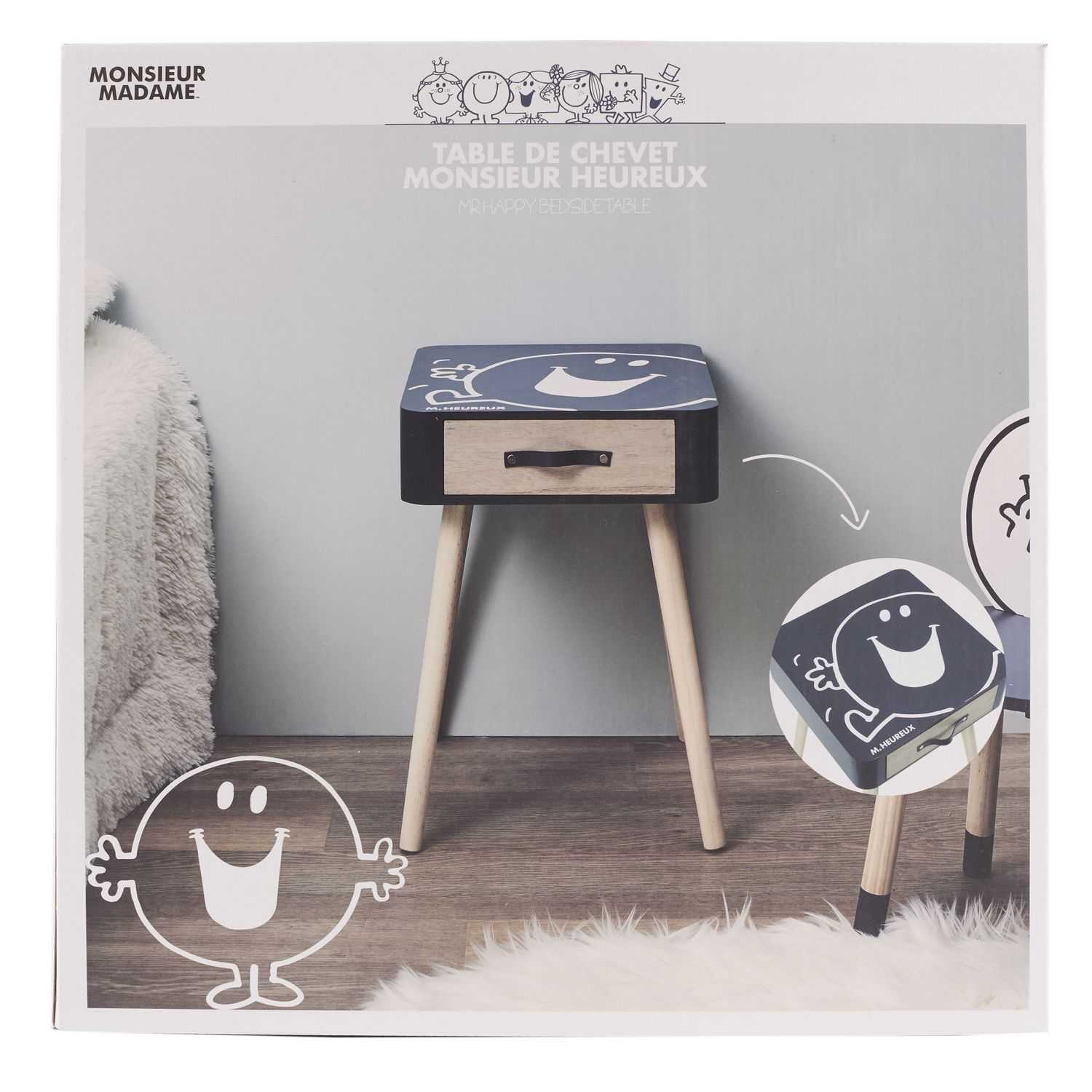 Table de chevet Monsieur Heureux
