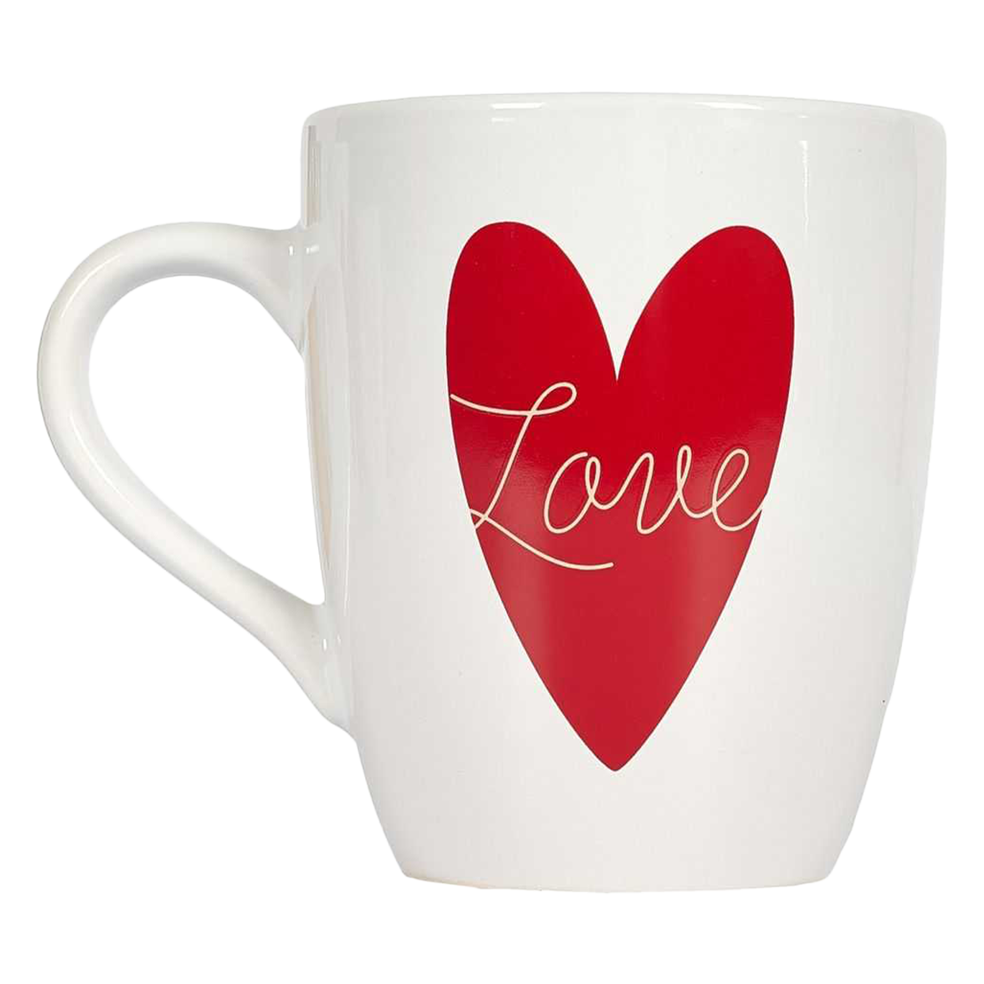 2 Mugs céramique 30 cl cœur avec anse