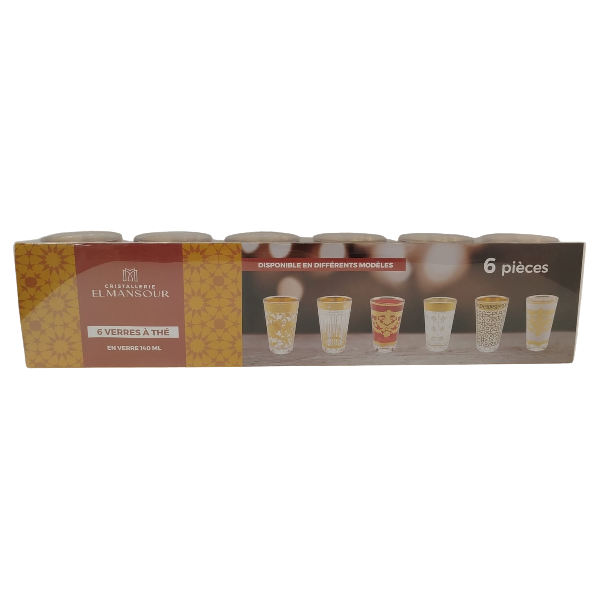 6 verres à thé 140 ml